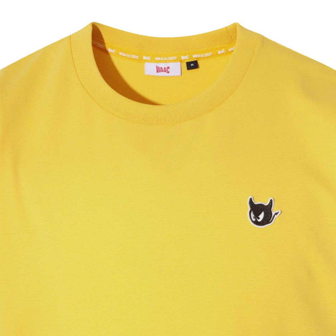 UNISEX シーズングラフィックロゴ クルーネックTシャツ マスタード