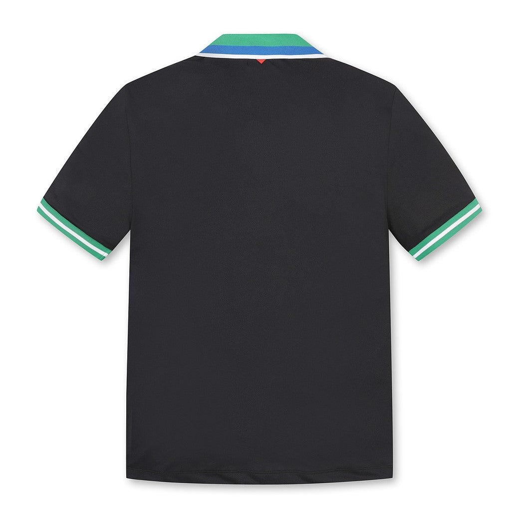 【伸縮性◎】MENS 半袖ポロTシャツ ブラック/072332013