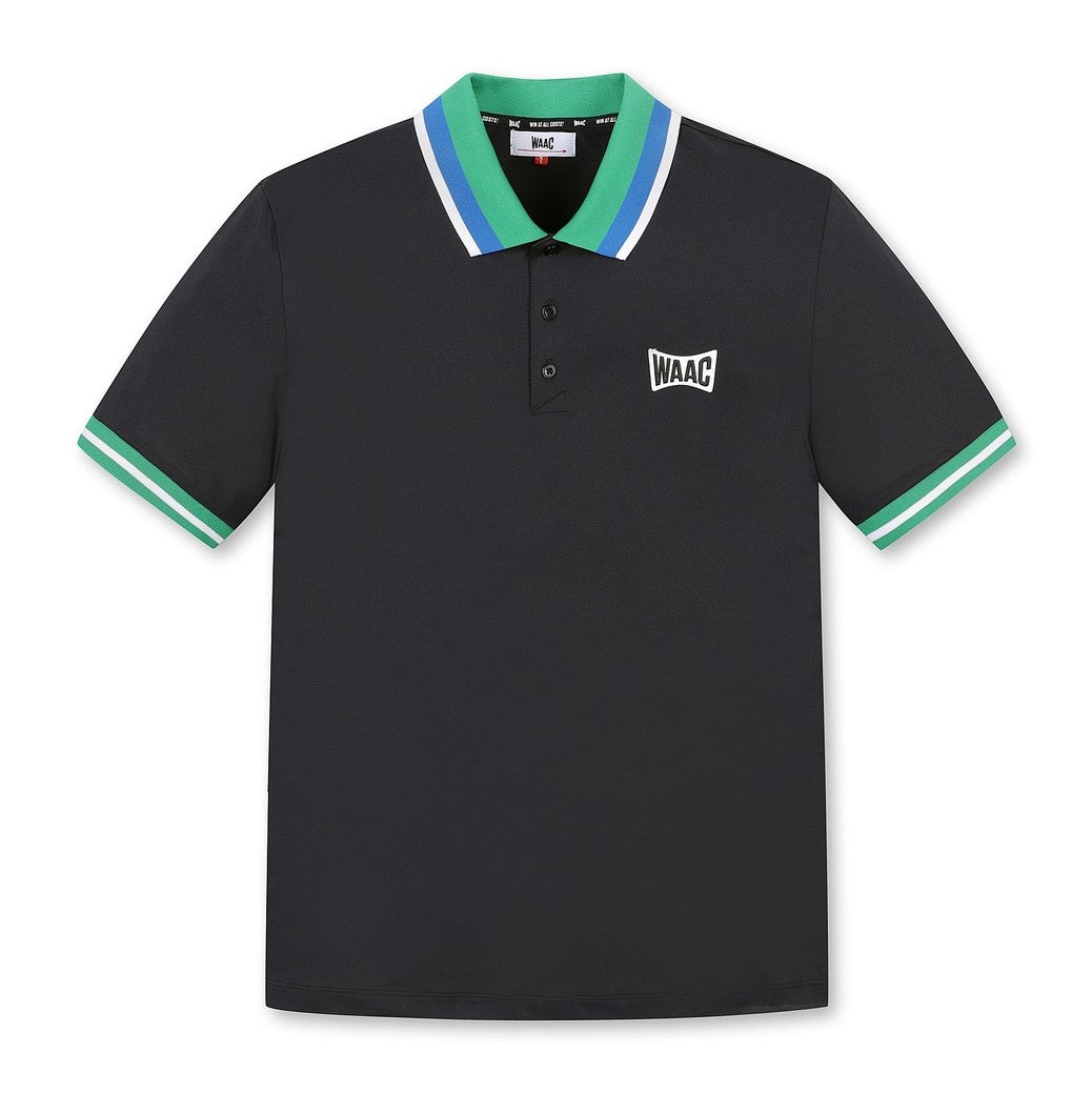 【伸縮性◎】MENS 半袖ポロTシャツ ブラック/072332013