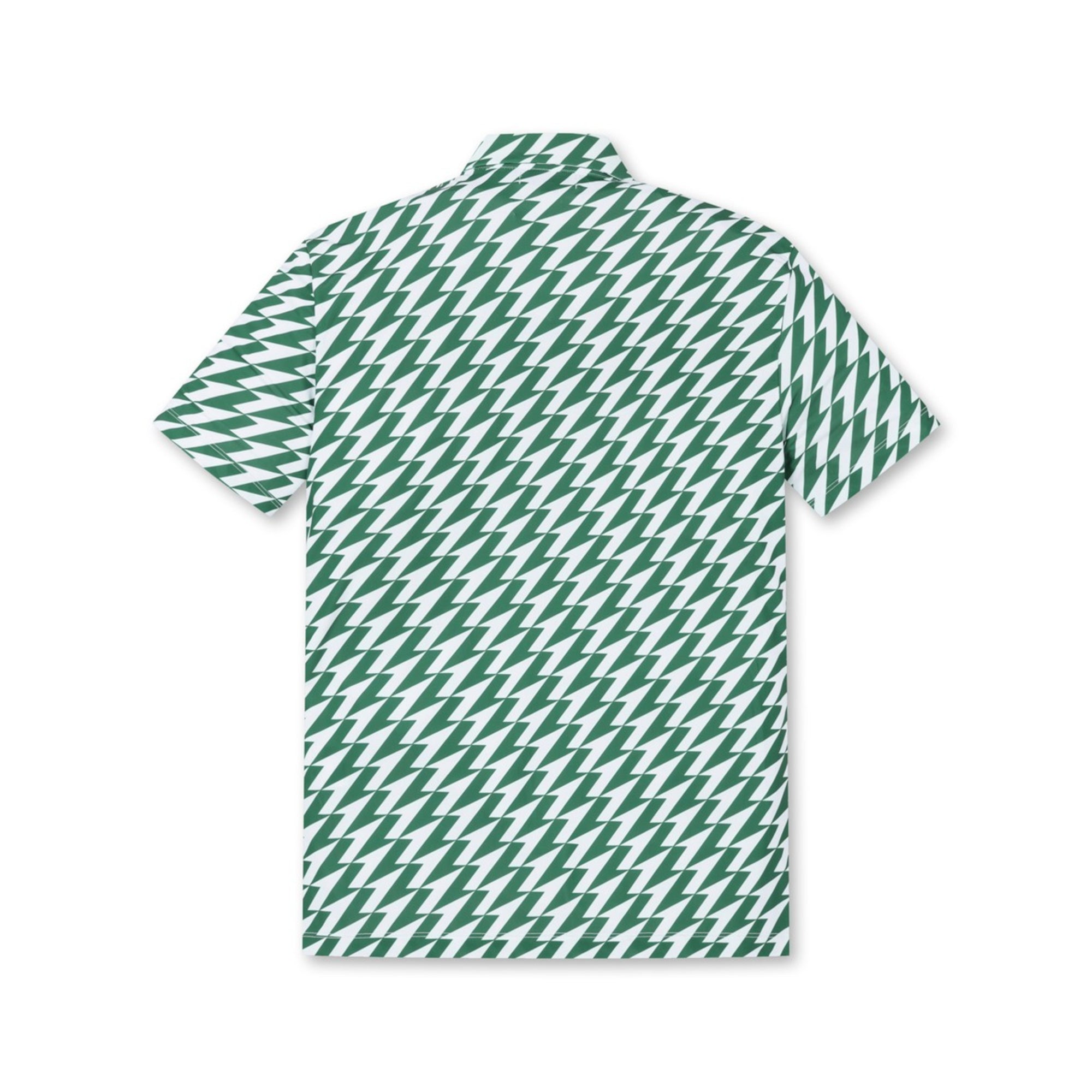 MEN UV ジオメトリックポロシャツ グリーン