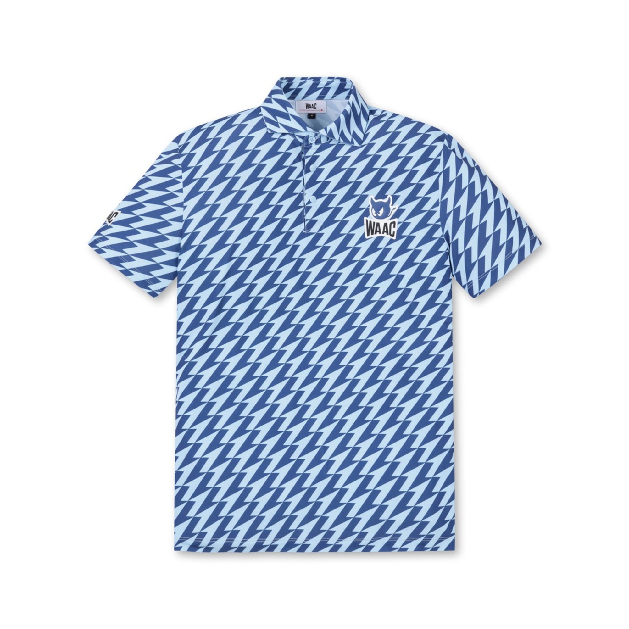 MEN UV ジオメトリックポロシャツ ネイビー