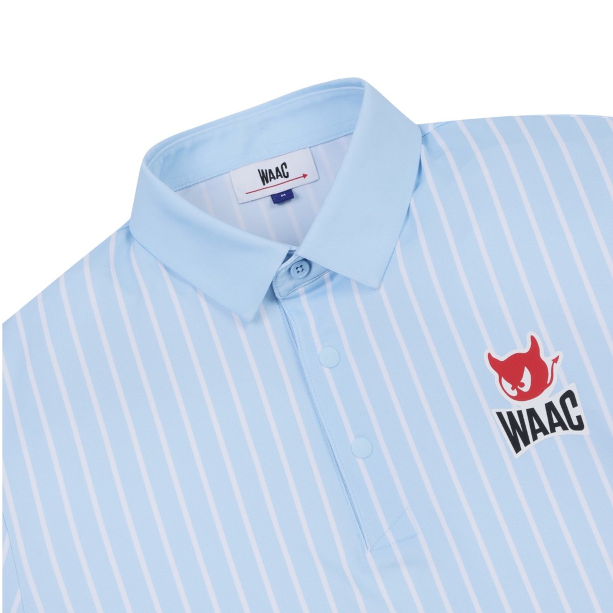 MENS マルチストライプポロ ライトブルー/072342041
