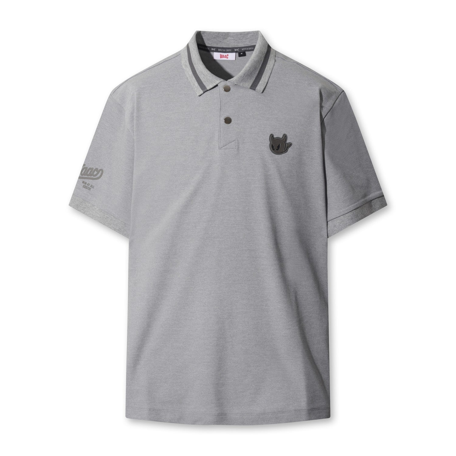 MEN カラーポイントポロシャツ グレー