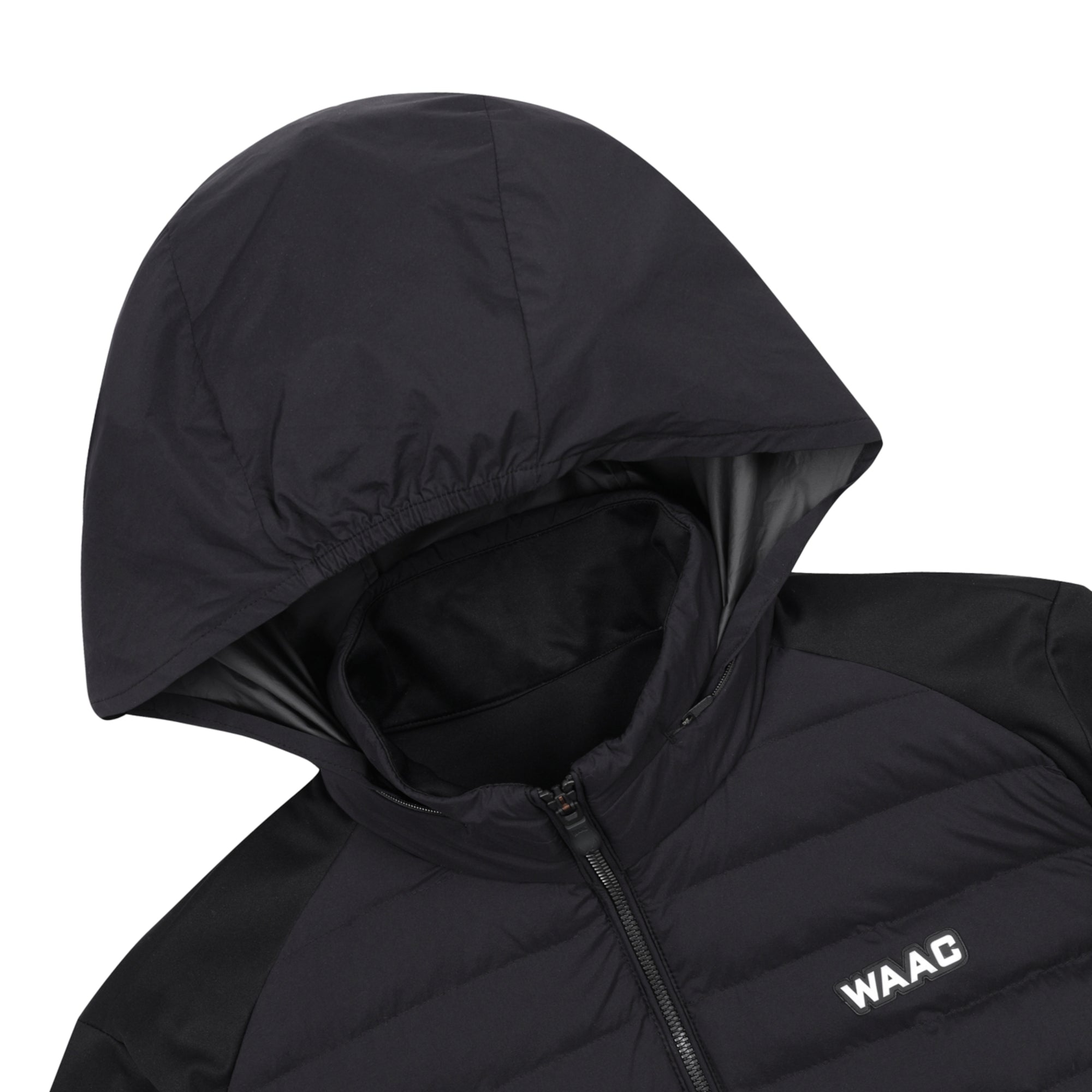 MEN フーディーハイブリッドジャケット ブラック