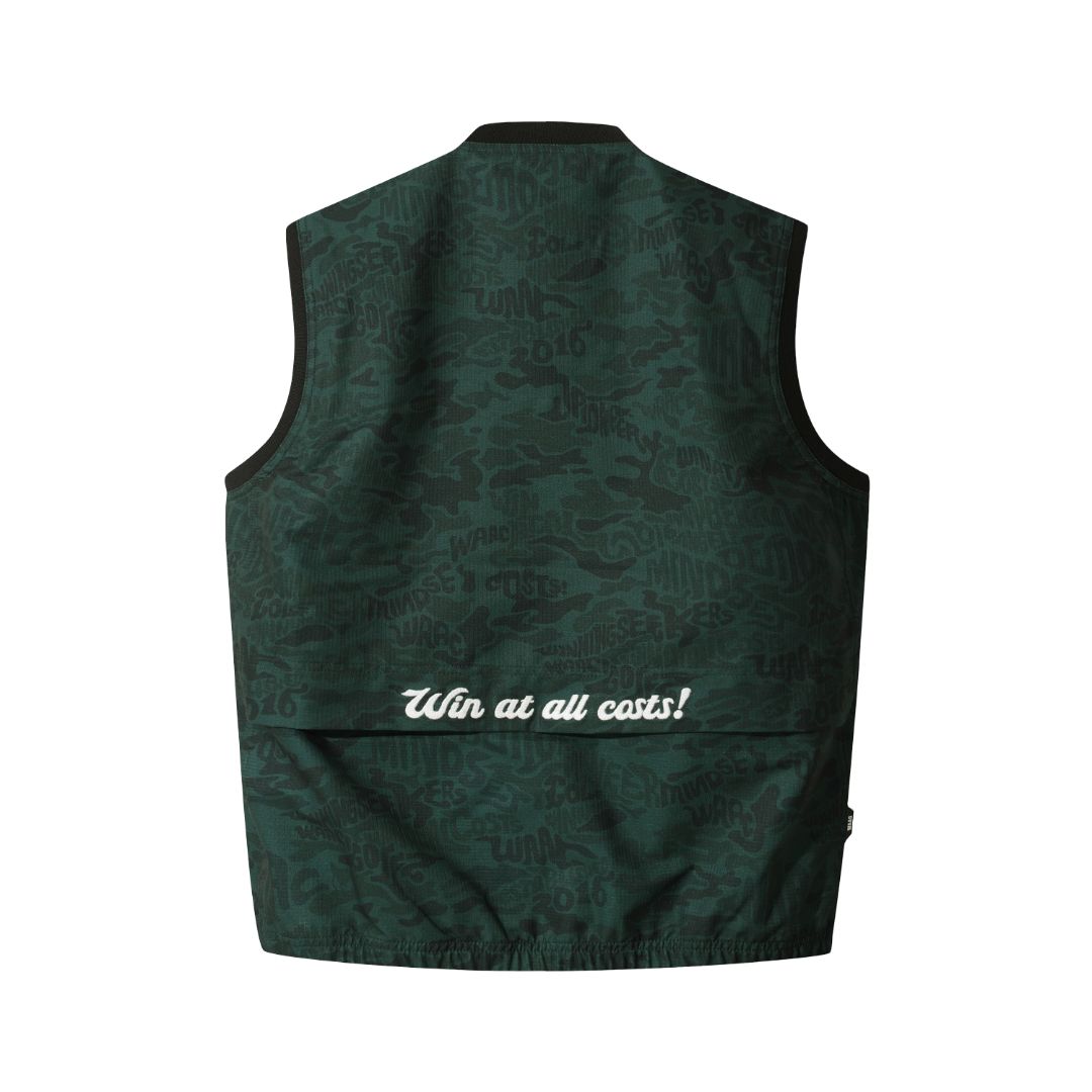 MEN Air dot Patterned Vest ダークグリーン
