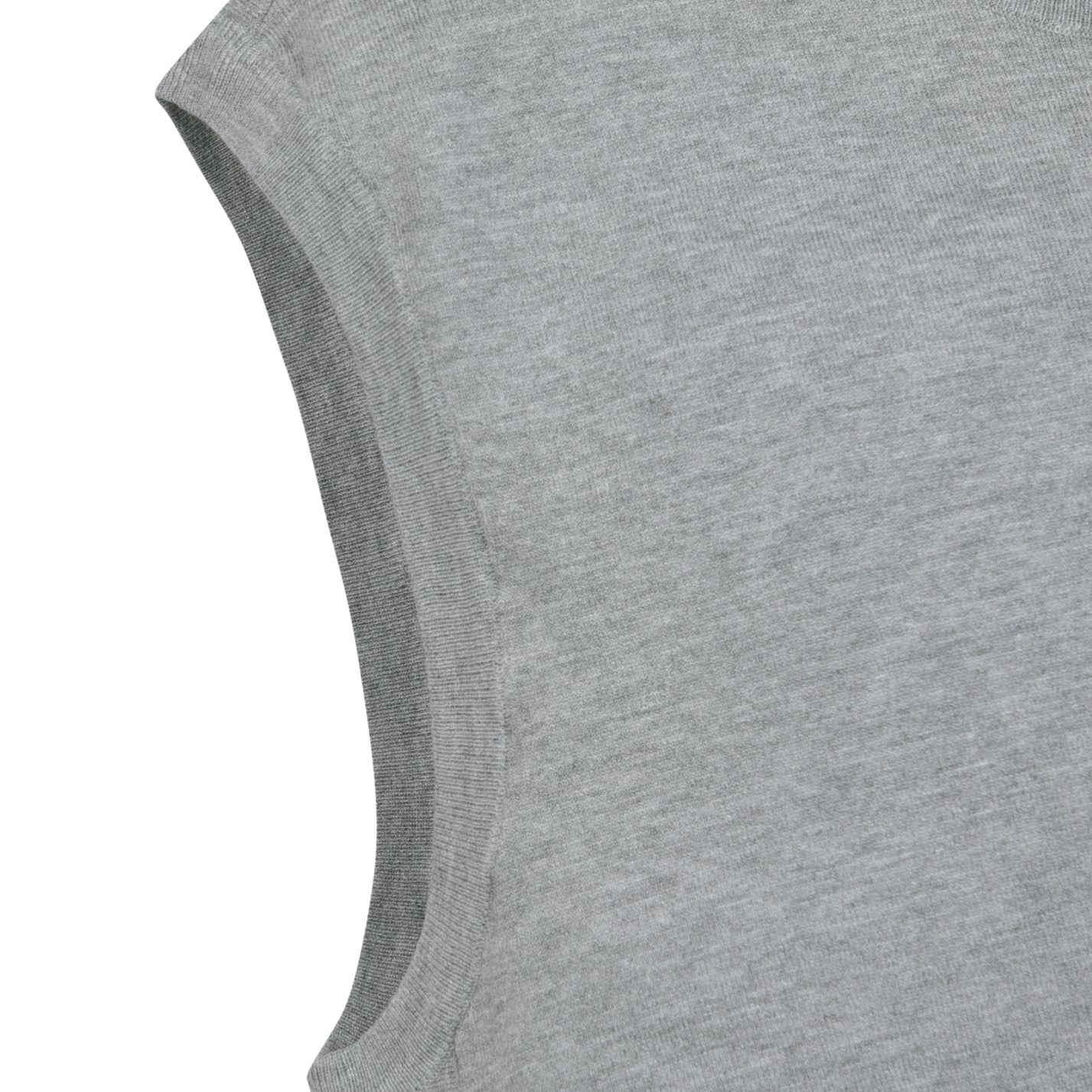 MENS ソリッドラウンドネックベスト グレー/072334701