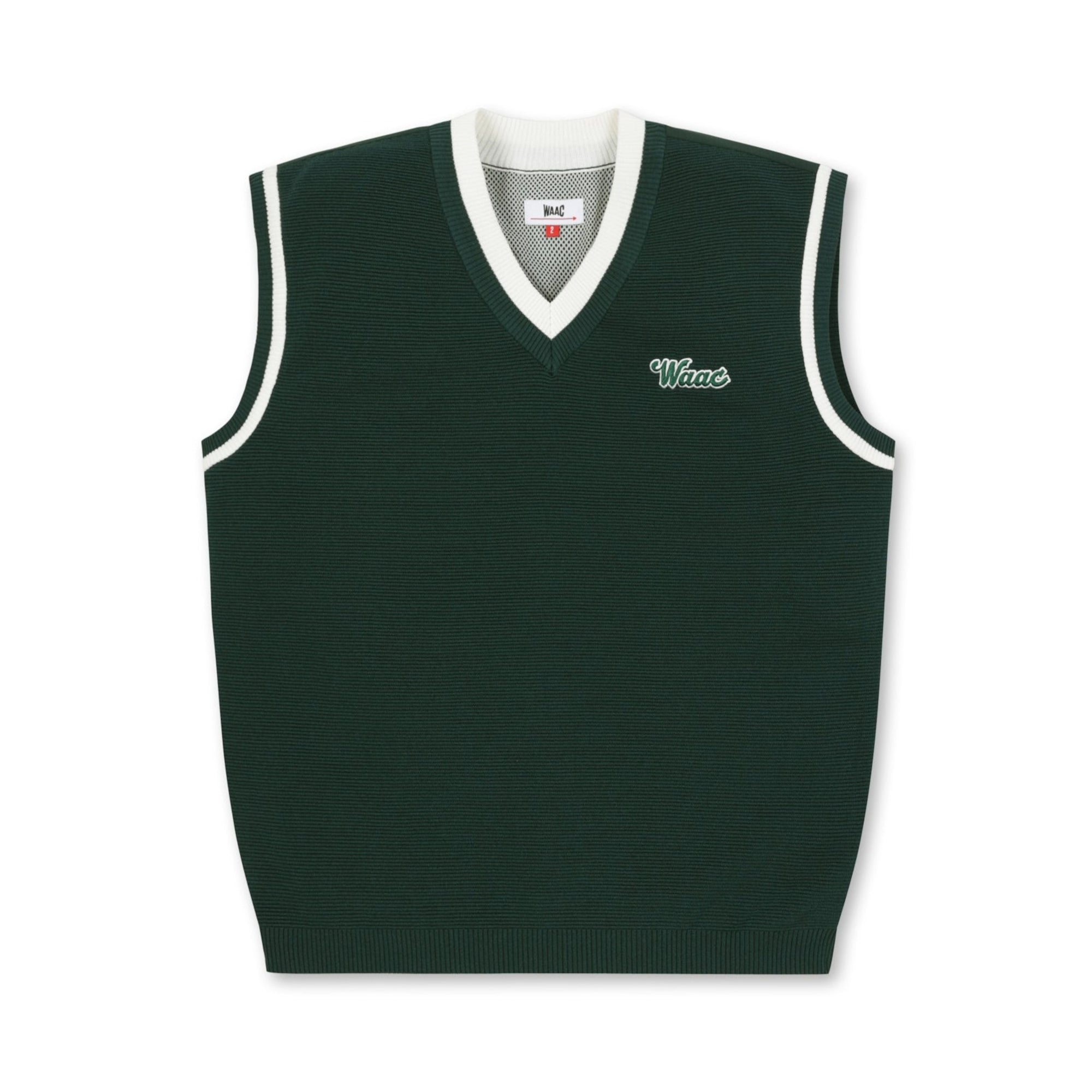 MENS ハイブリッドVネックベスト グリーン/072334700