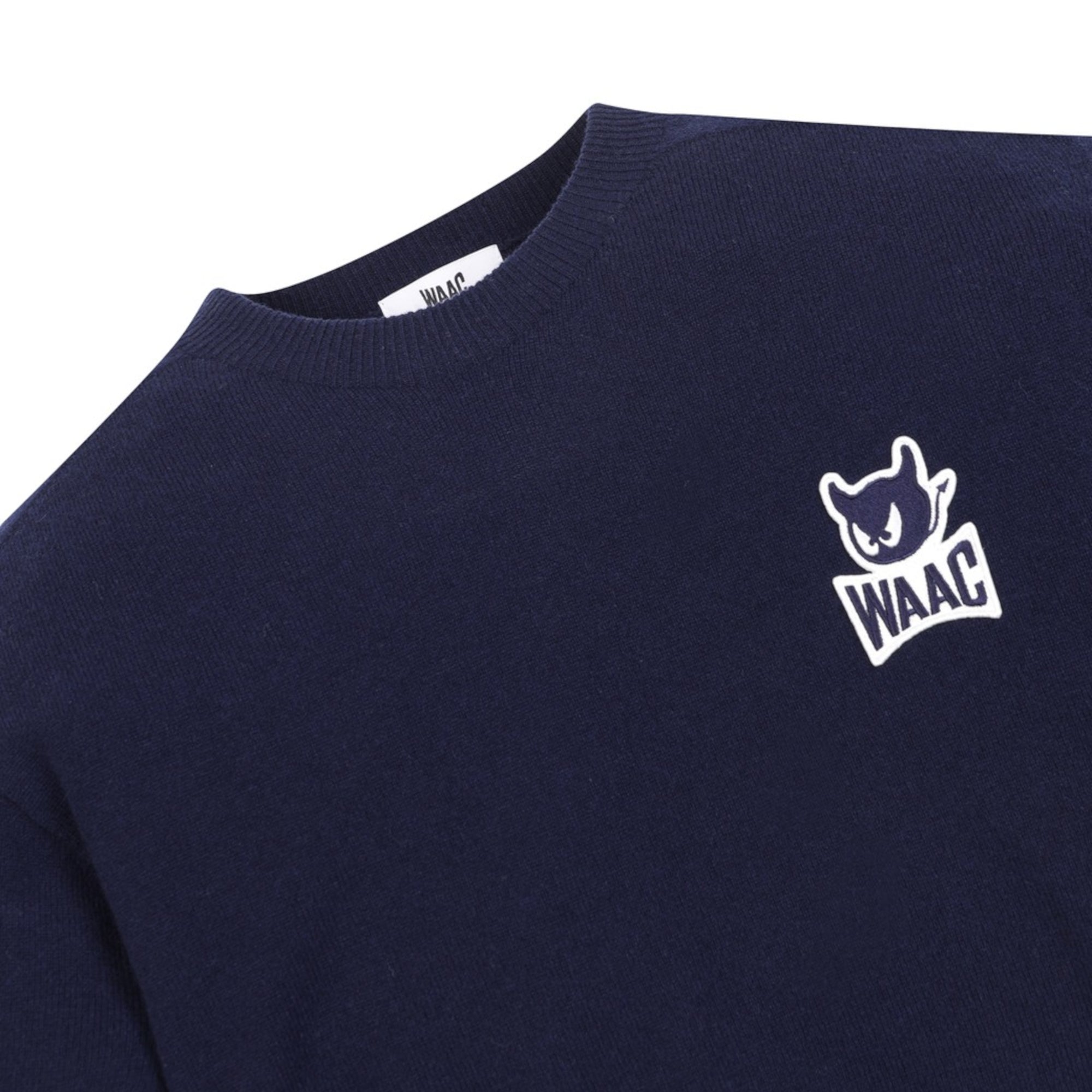 MENS カシミヤクルーネックセーター ネイビー/072342740