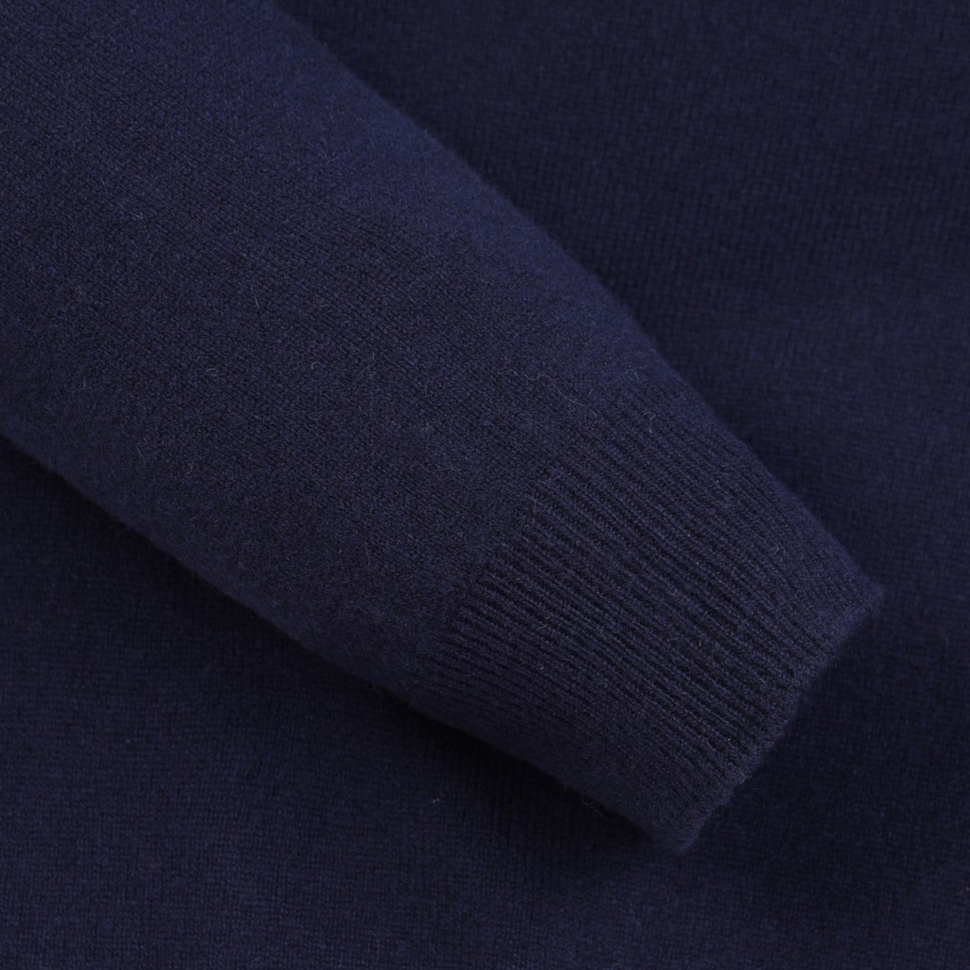 MENS カシミヤクルーネックセーター ネイビー/072342740