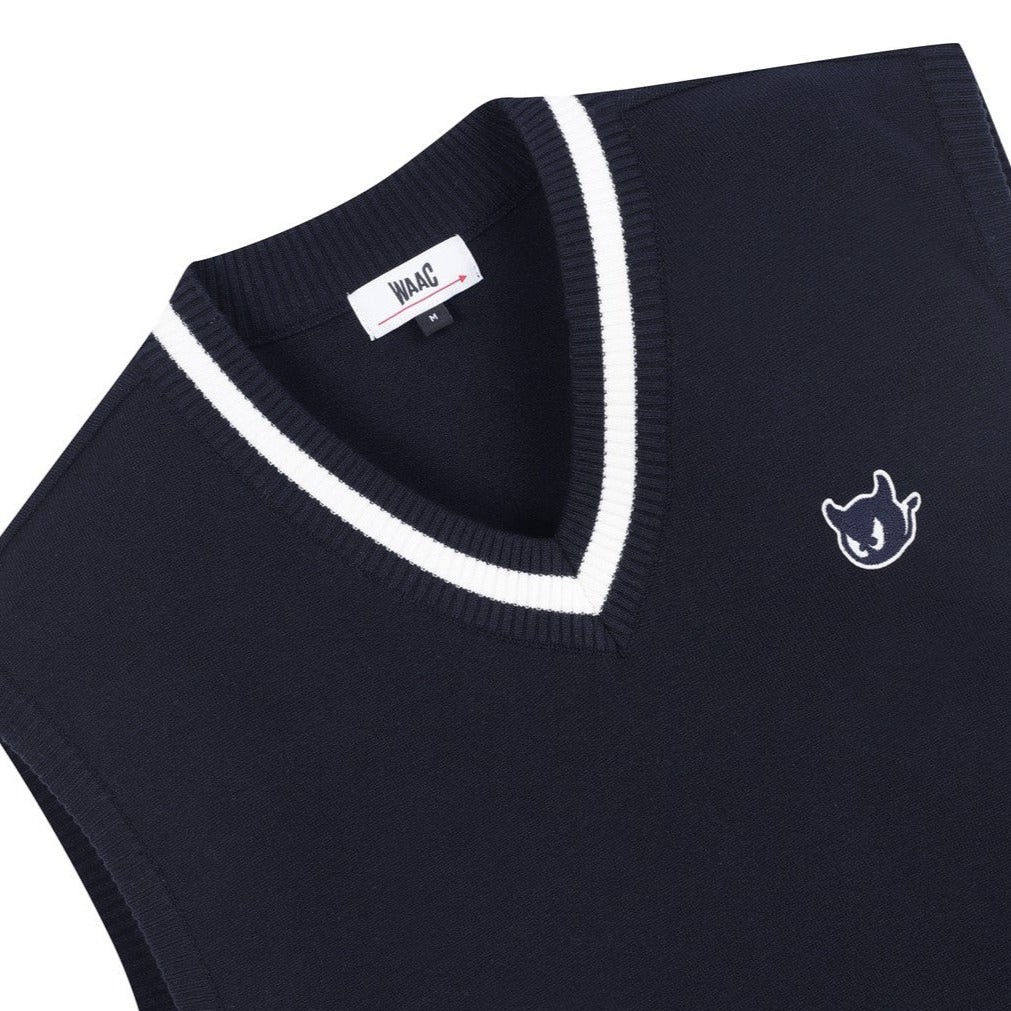 MENS ニットベスト ネイビー/072342700