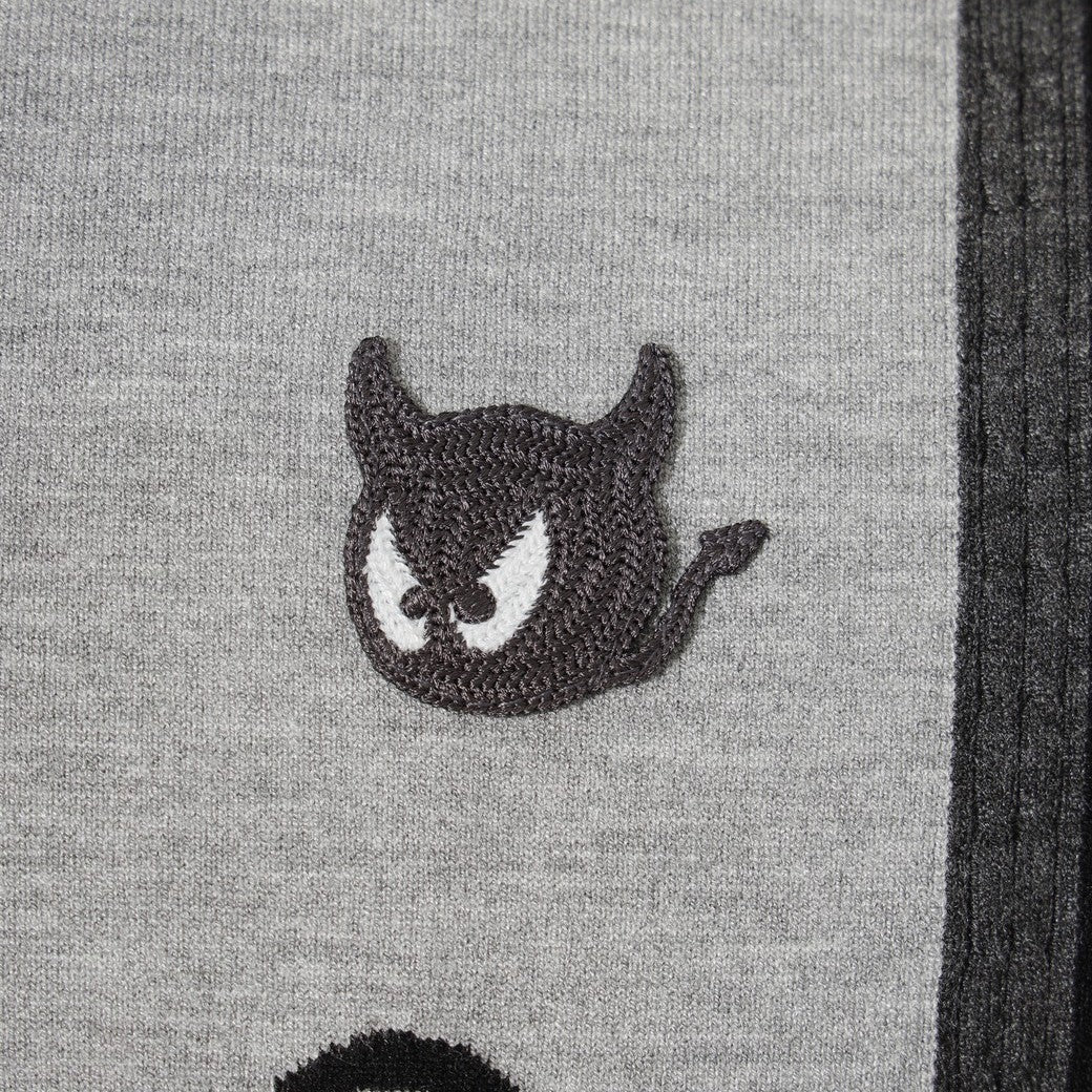 MEN リラックスフィット ニットポロ グレー