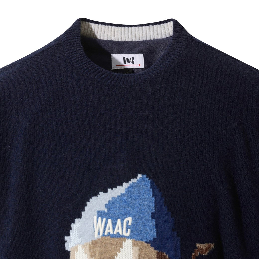MEN BEANIE WAACKYセーター ネイビー