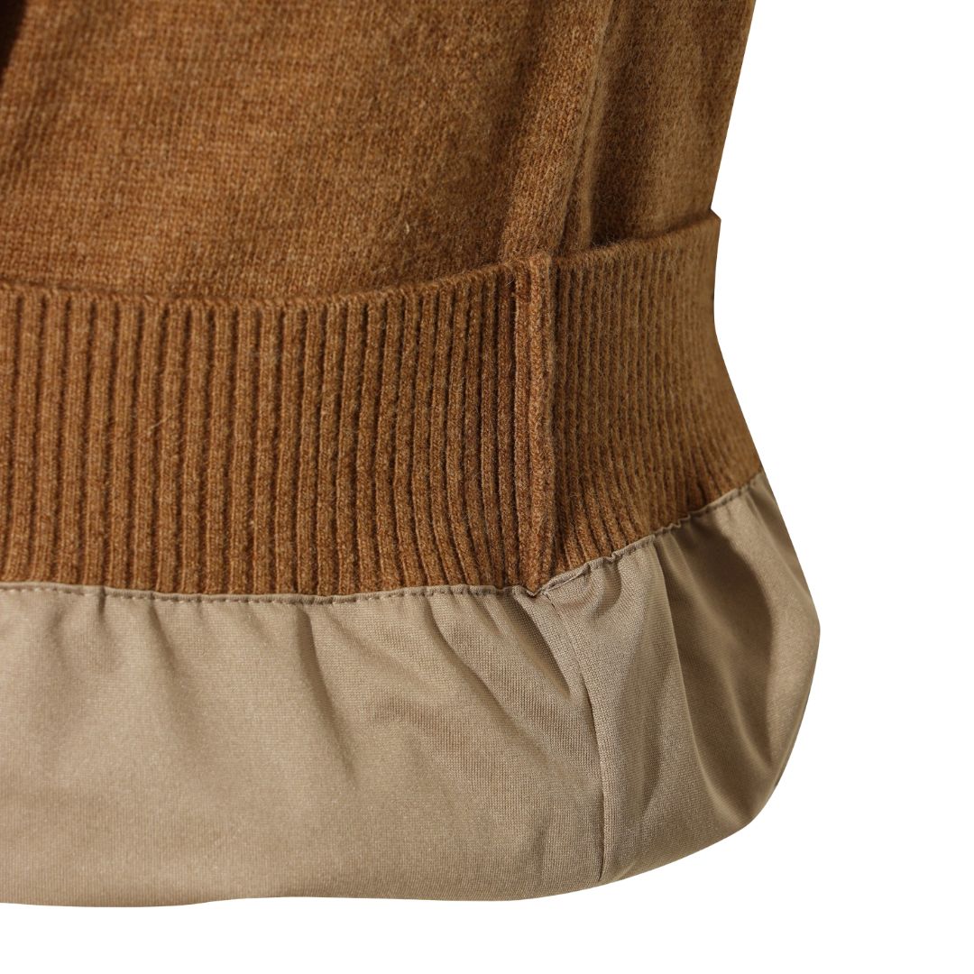 MEN SPACE WAACKY WOOL100 WINDPROOFセーター ブラウン