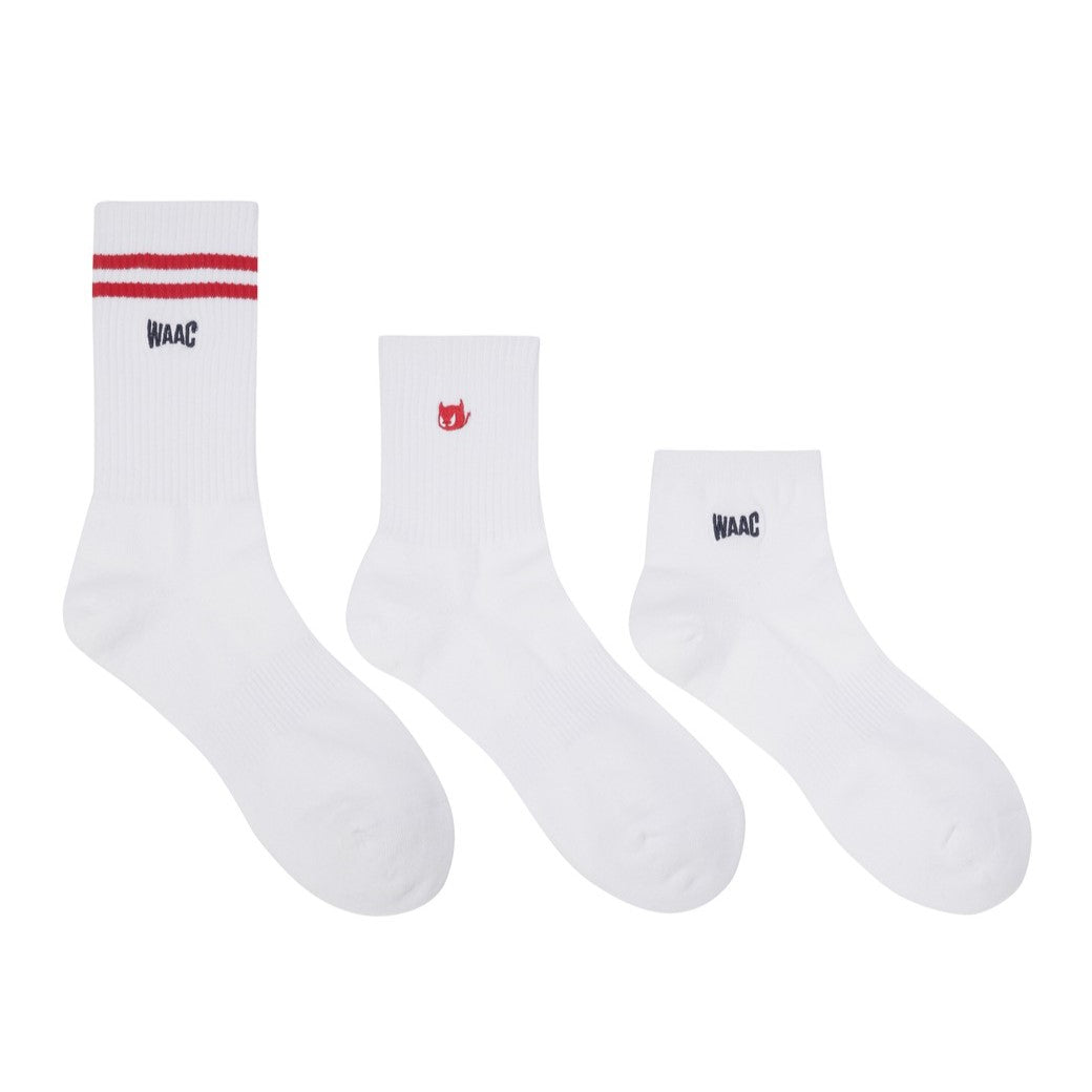 WOMEN LOW TO HIGH パックソックス ホワイト