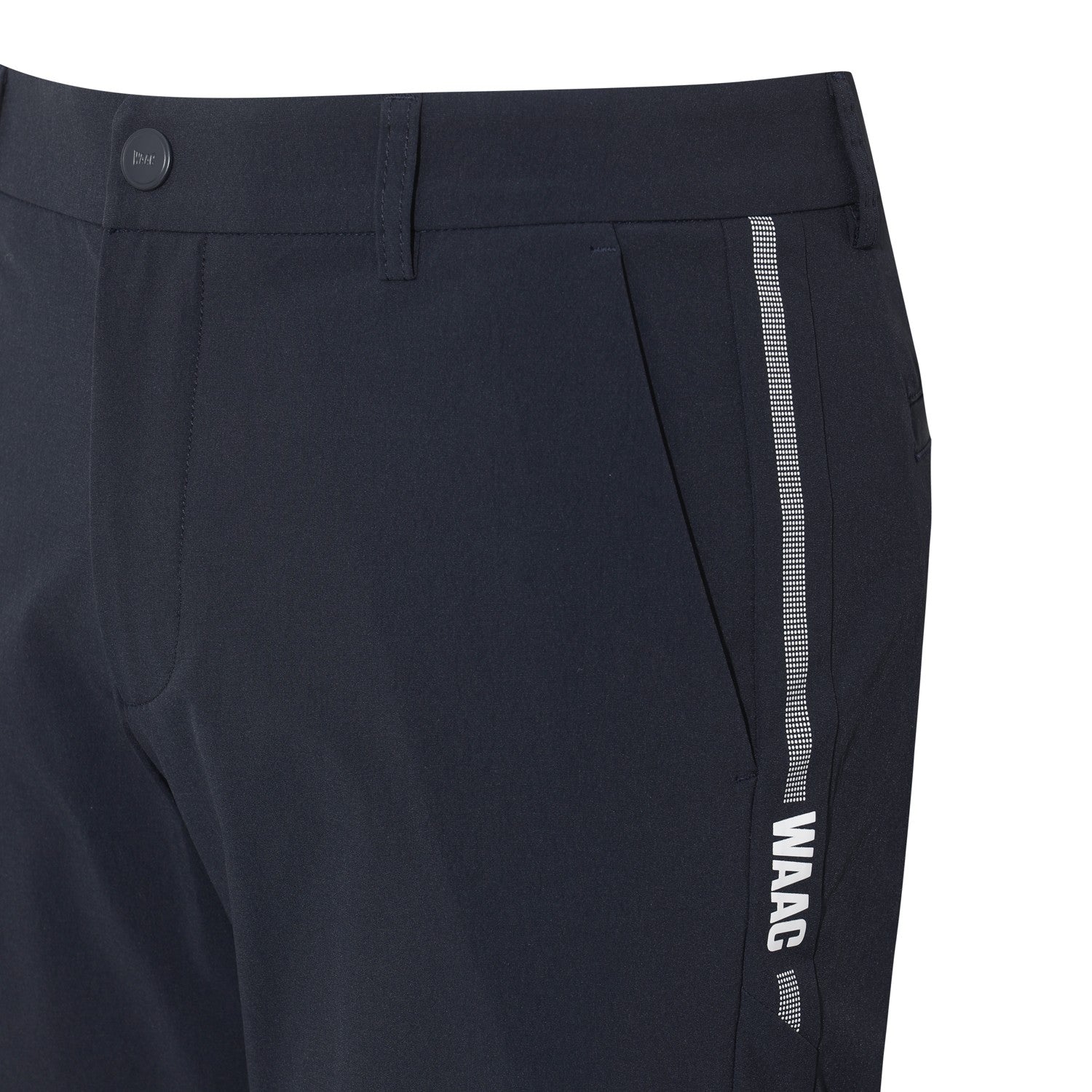 MEN 4WAYストレッチ サイドシームロゴ ロングパンツ ネイビー