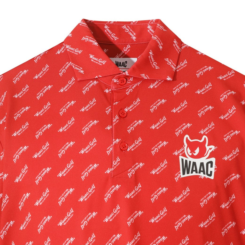 MEN レトロロゴポロシャツ レッド