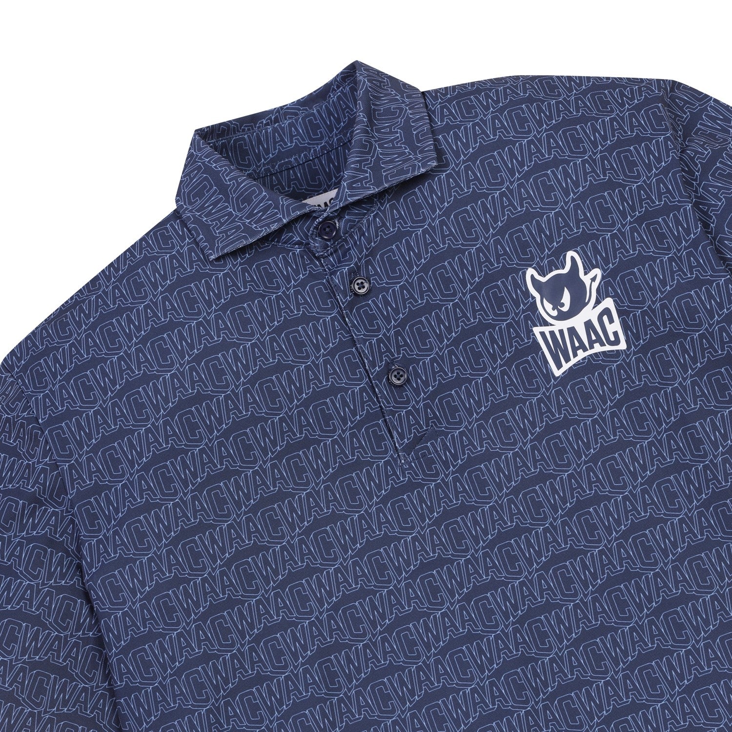 MEN ウェーブロゴポロシャツ ネイビー