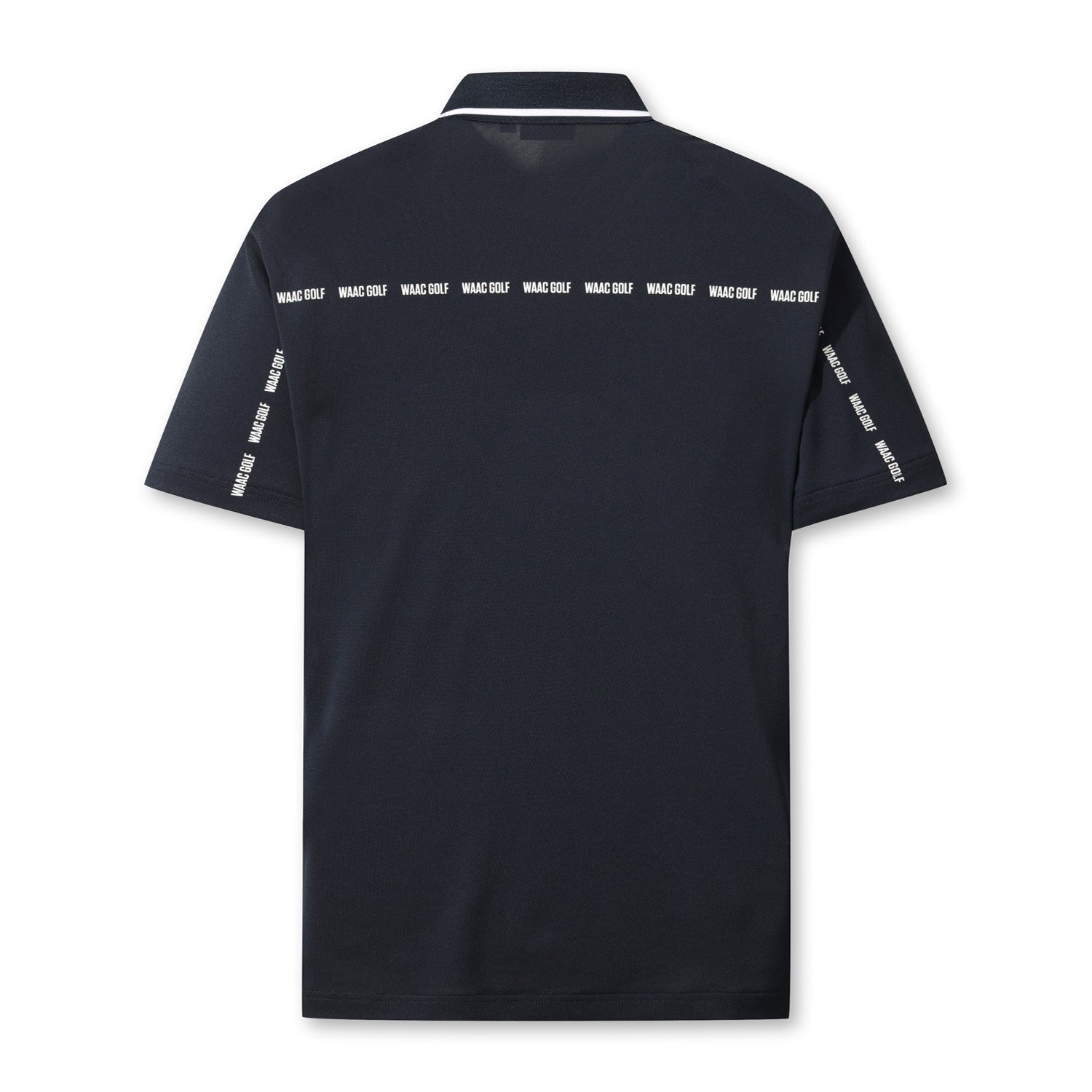 MEN UV バックロゴライン ポロシャツ ネイビー