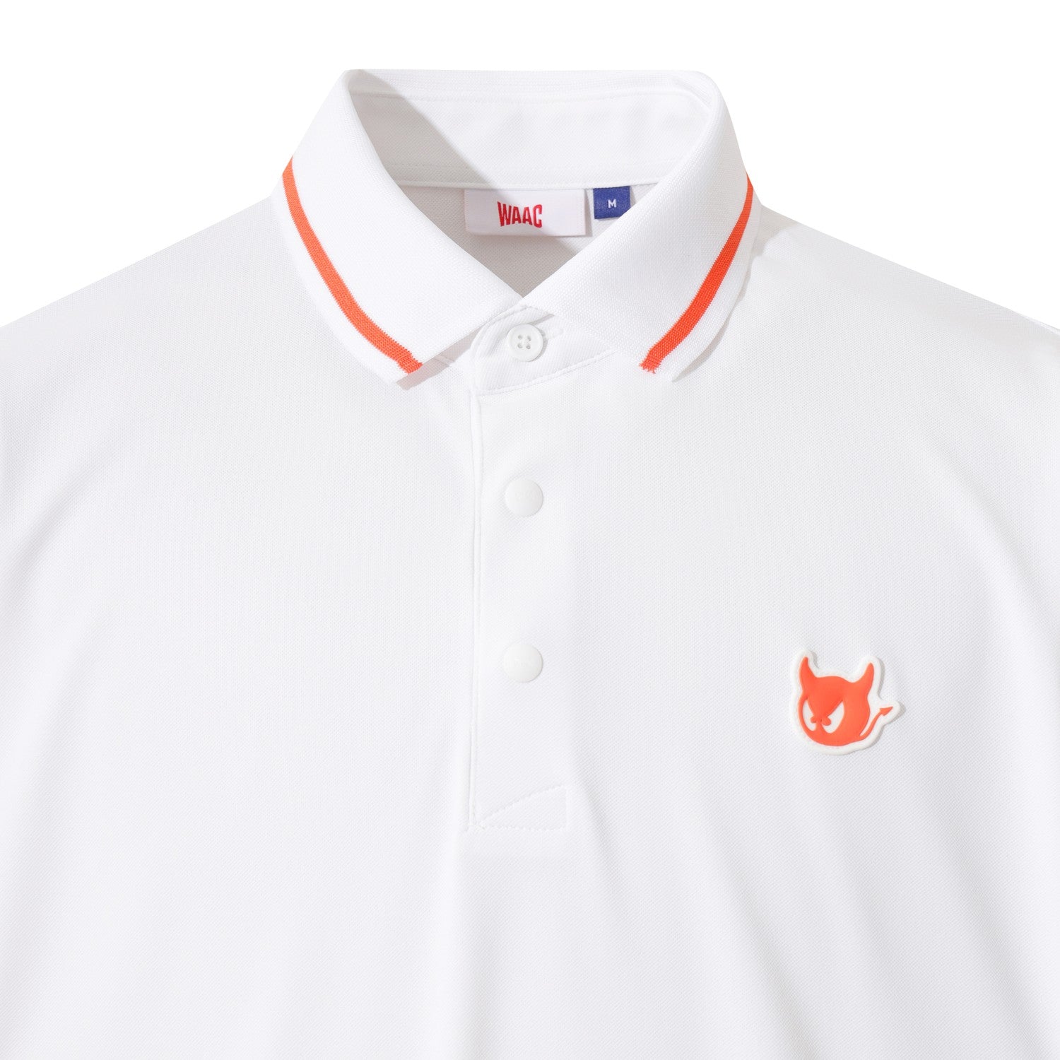 MEN UV バックロゴライン ポロシャツ ホワイト