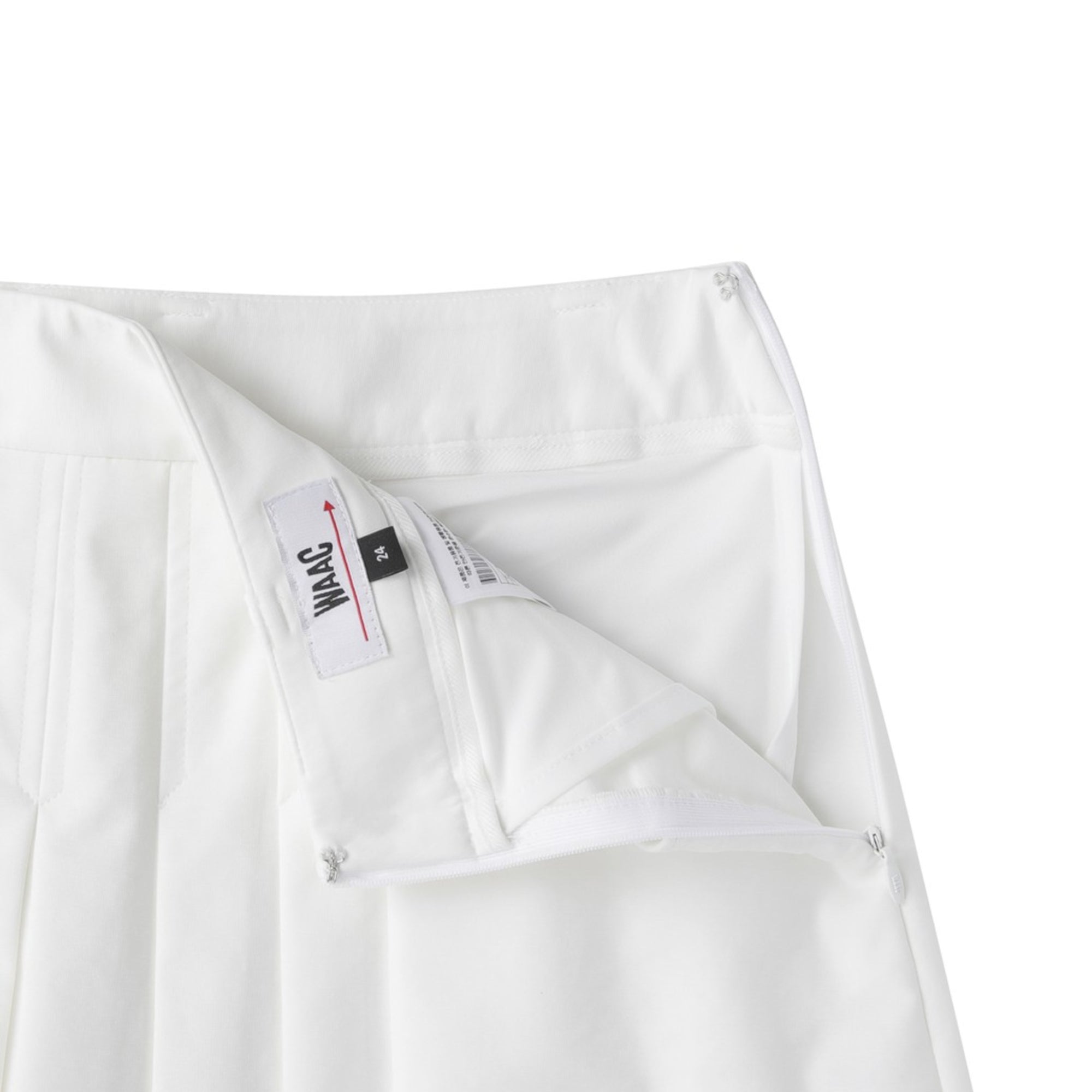 WOMENS プリーツスカート ホワイト/072344350