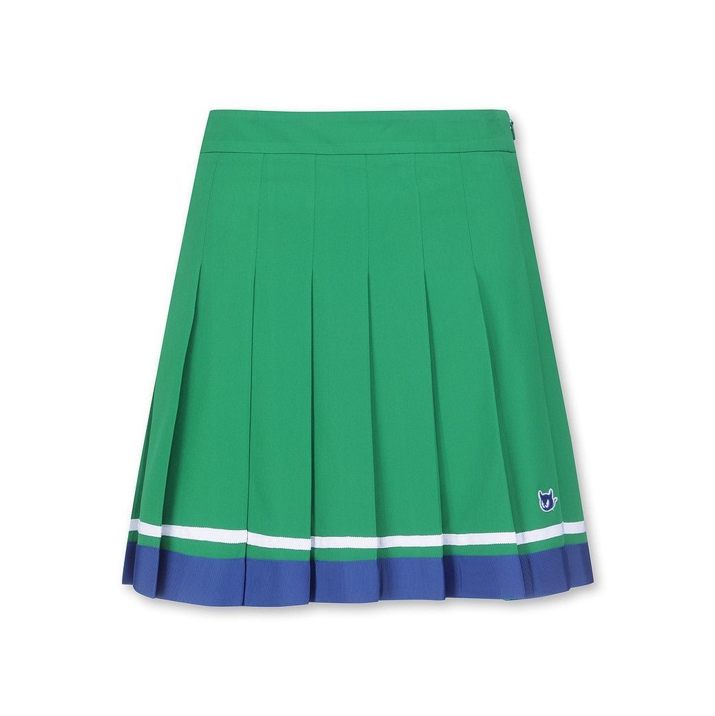 WOMEN ハイウエストフルプリーツキュロットスカート グリーン