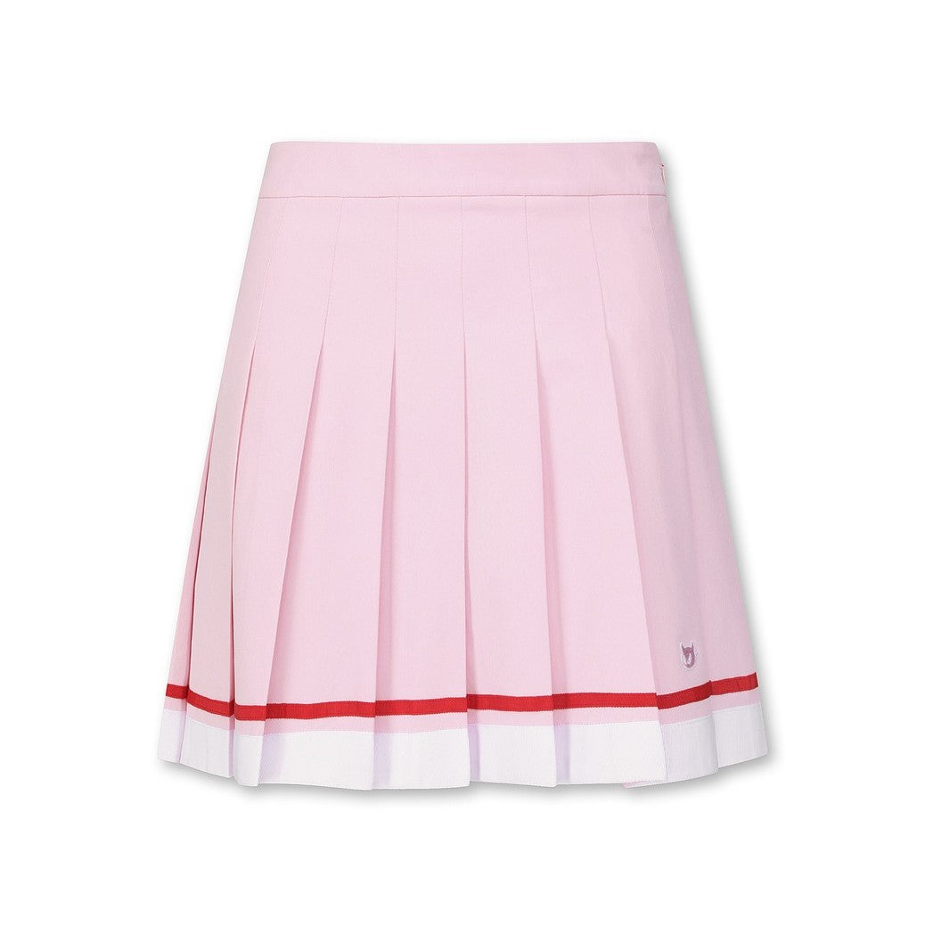 WOMENS ハイウエストフルプリーツキュロットスカート ピンク/072332353
