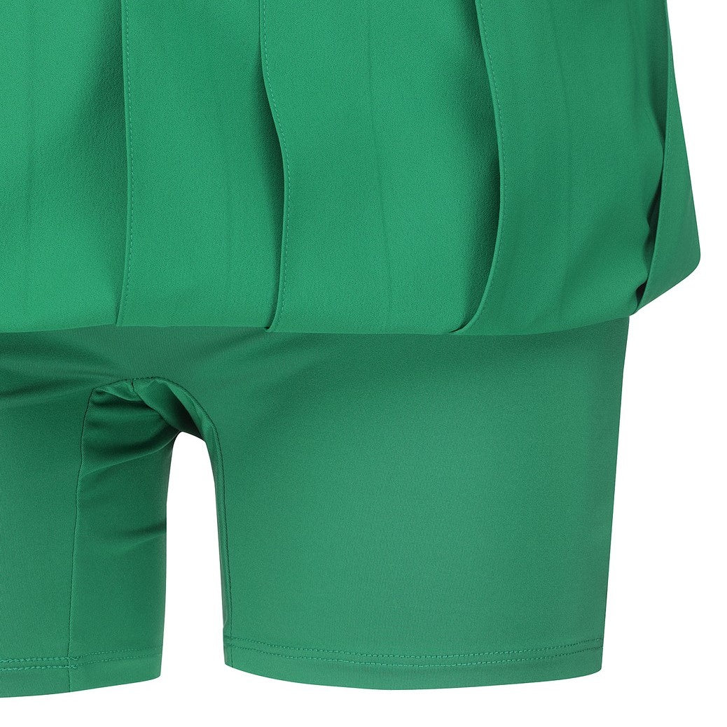 WOMEN ハイウエストフルプリーツキュロットスカート グリーン