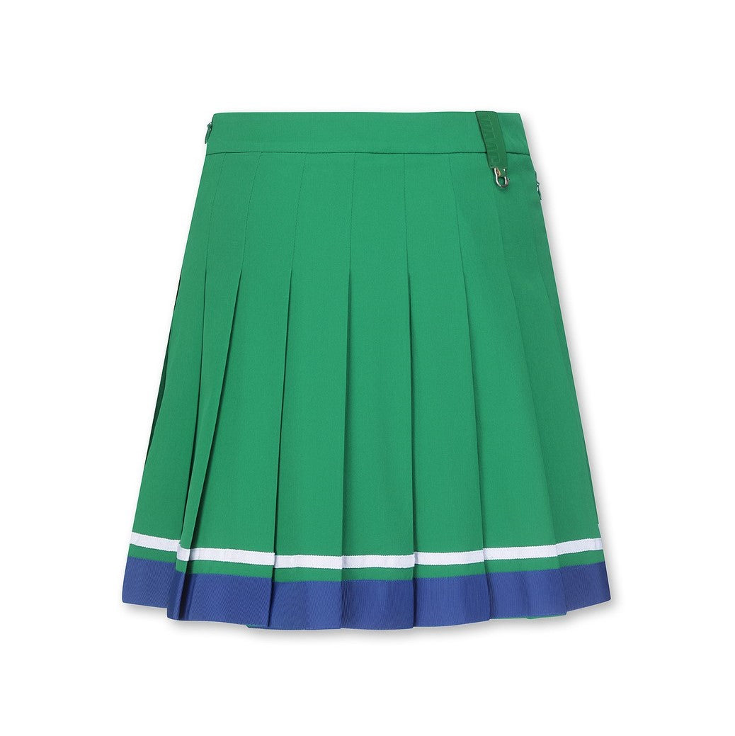 WOMEN ハイウエストフルプリーツキュロットスカート グリーン