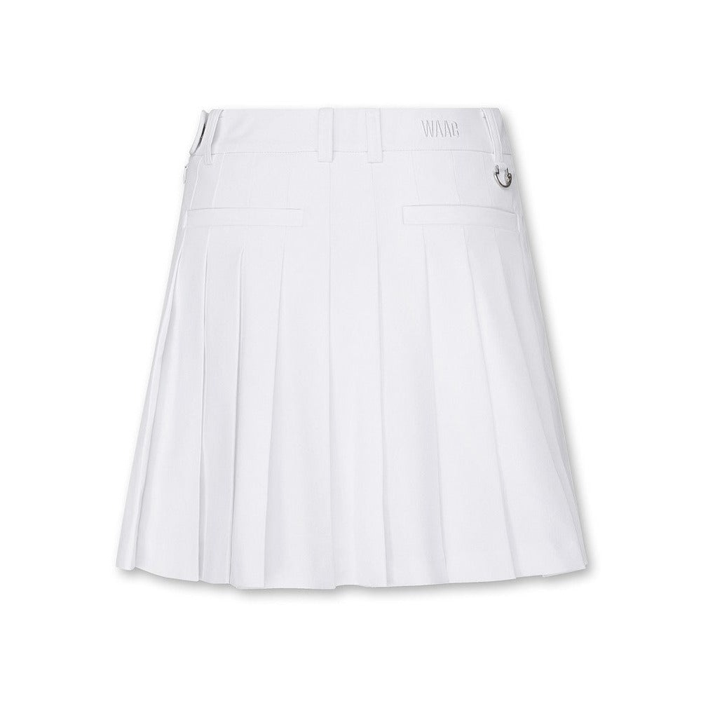 WOMENS ヘムバリエーションプリーツキュロットスカート ホワイト/072332359