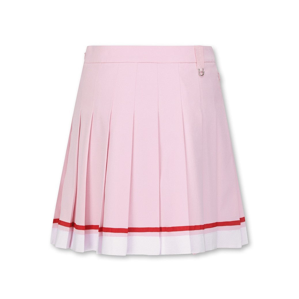 WOMEN ハイウエストフルプリーツキュロットスカート ピンク