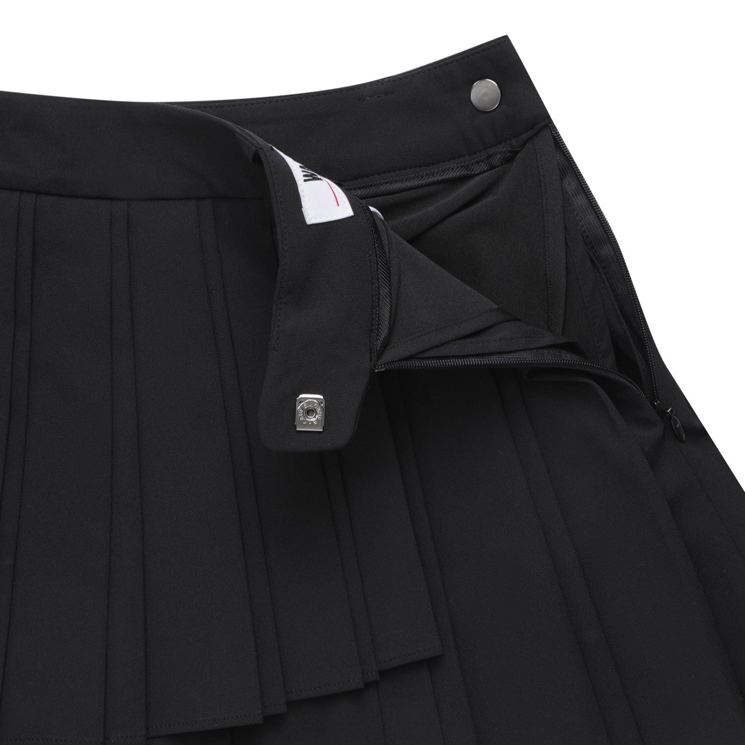 WOMENS プリーツラップスカート ブラック/072342350
