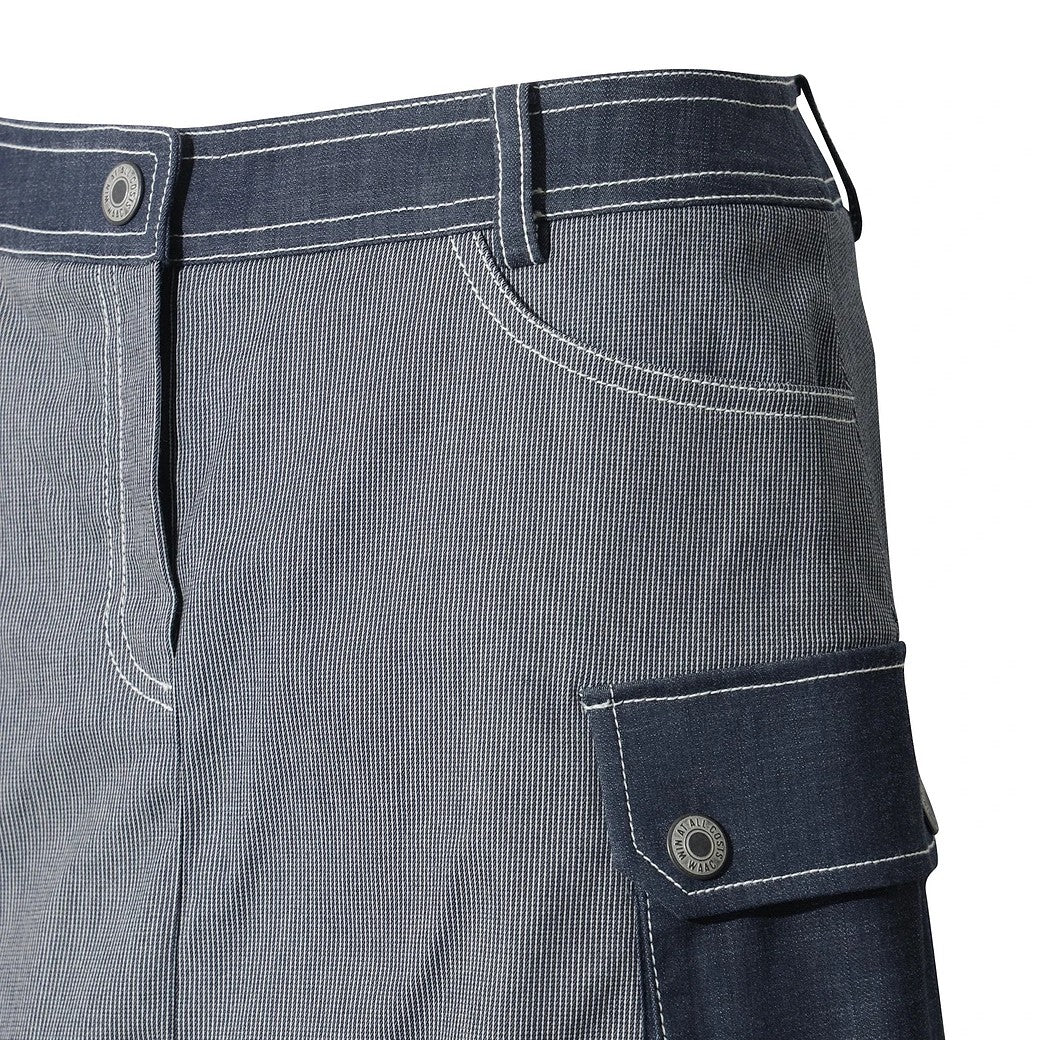 WOMEN カーゴデニムスカート ネイビー