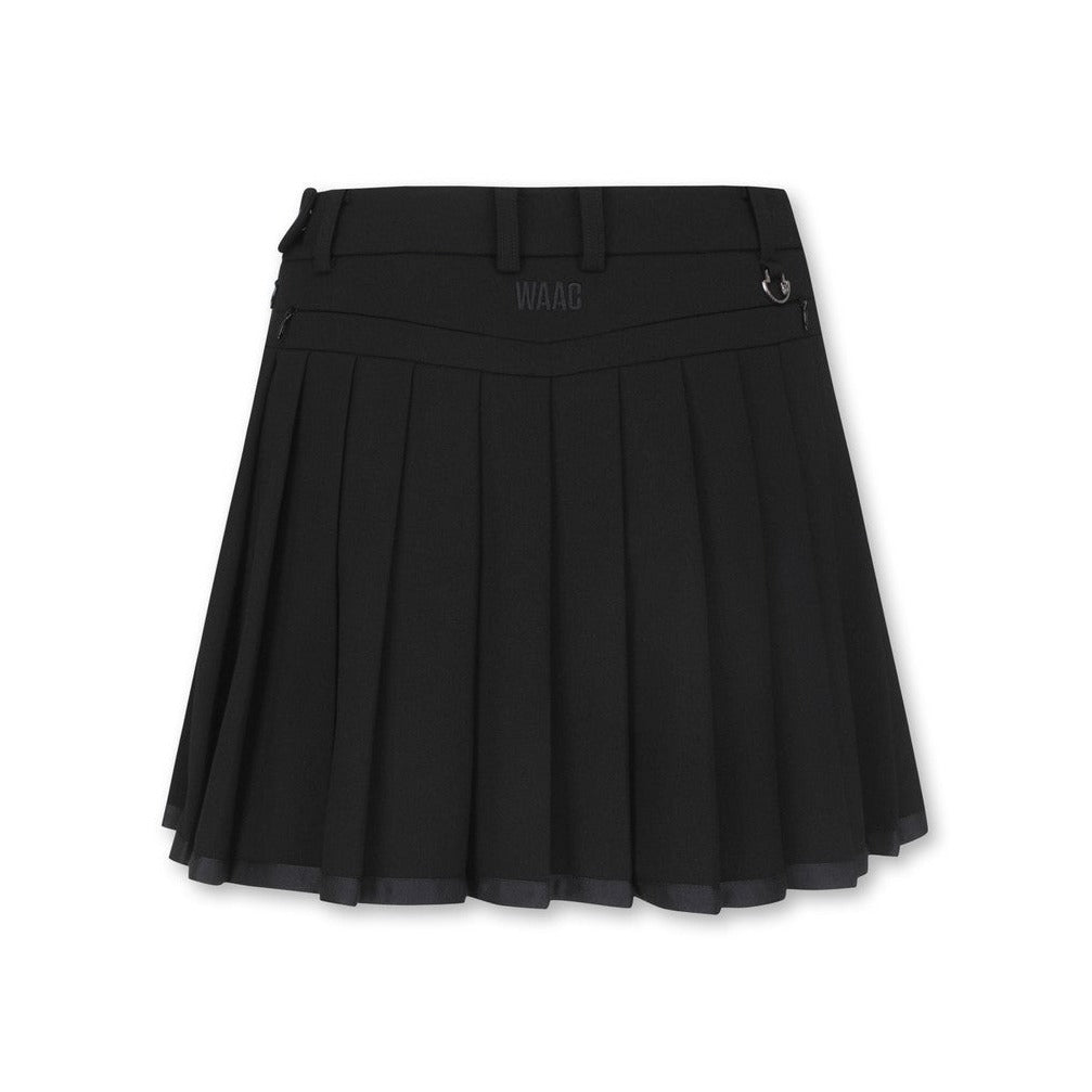 WOMENS ウールライクプリーツスカート ブラック/072334372