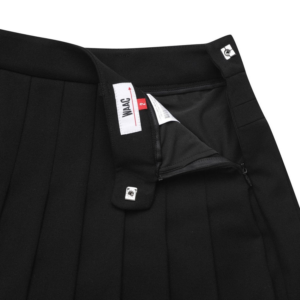 WOMENS ウールライクプリーツスカート ブラック/072334372