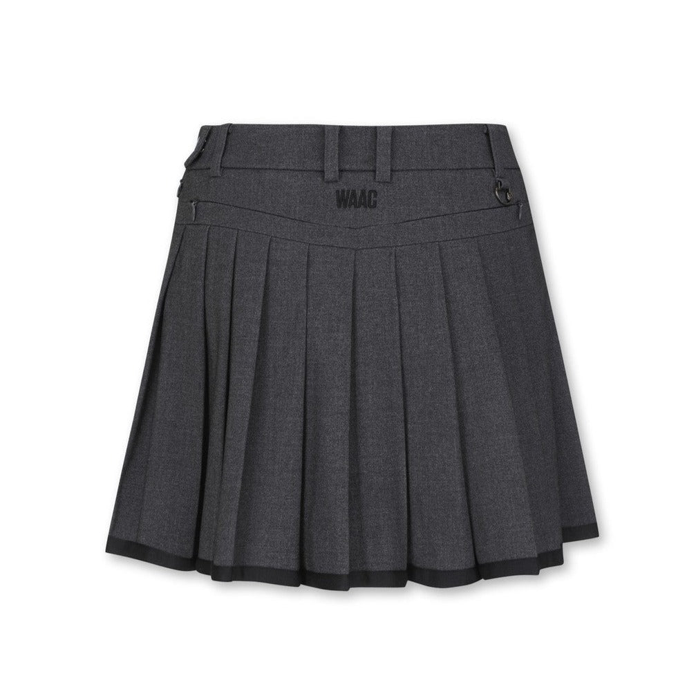 WOMENS ウールライクプリーツスカート グレー/072334372