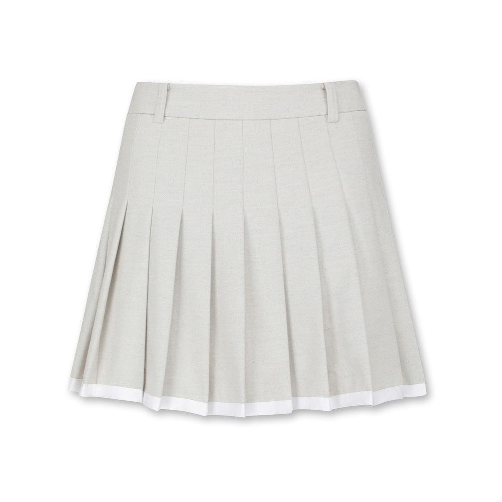 WOMENS ウールライクプリーツスカート アイボリー/072334372