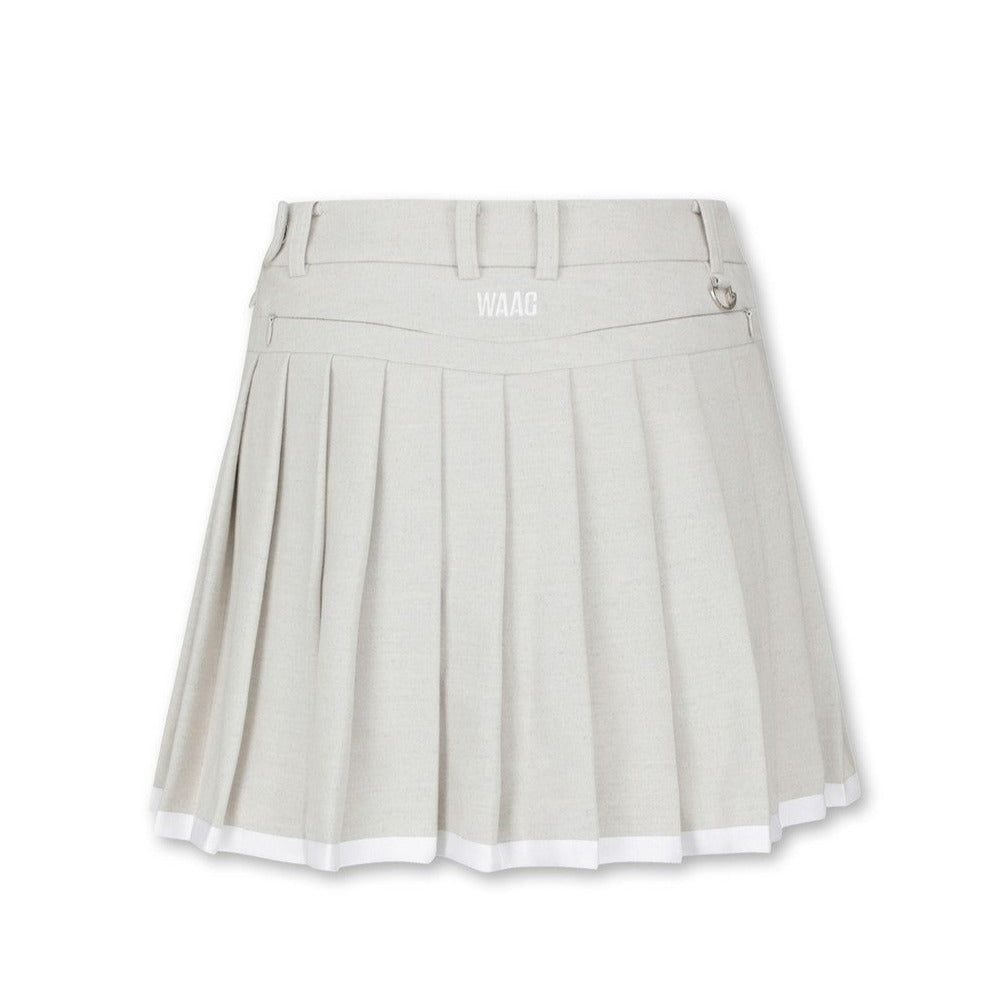 WOMENS ウールライクプリーツスカート アイボリー/072334372