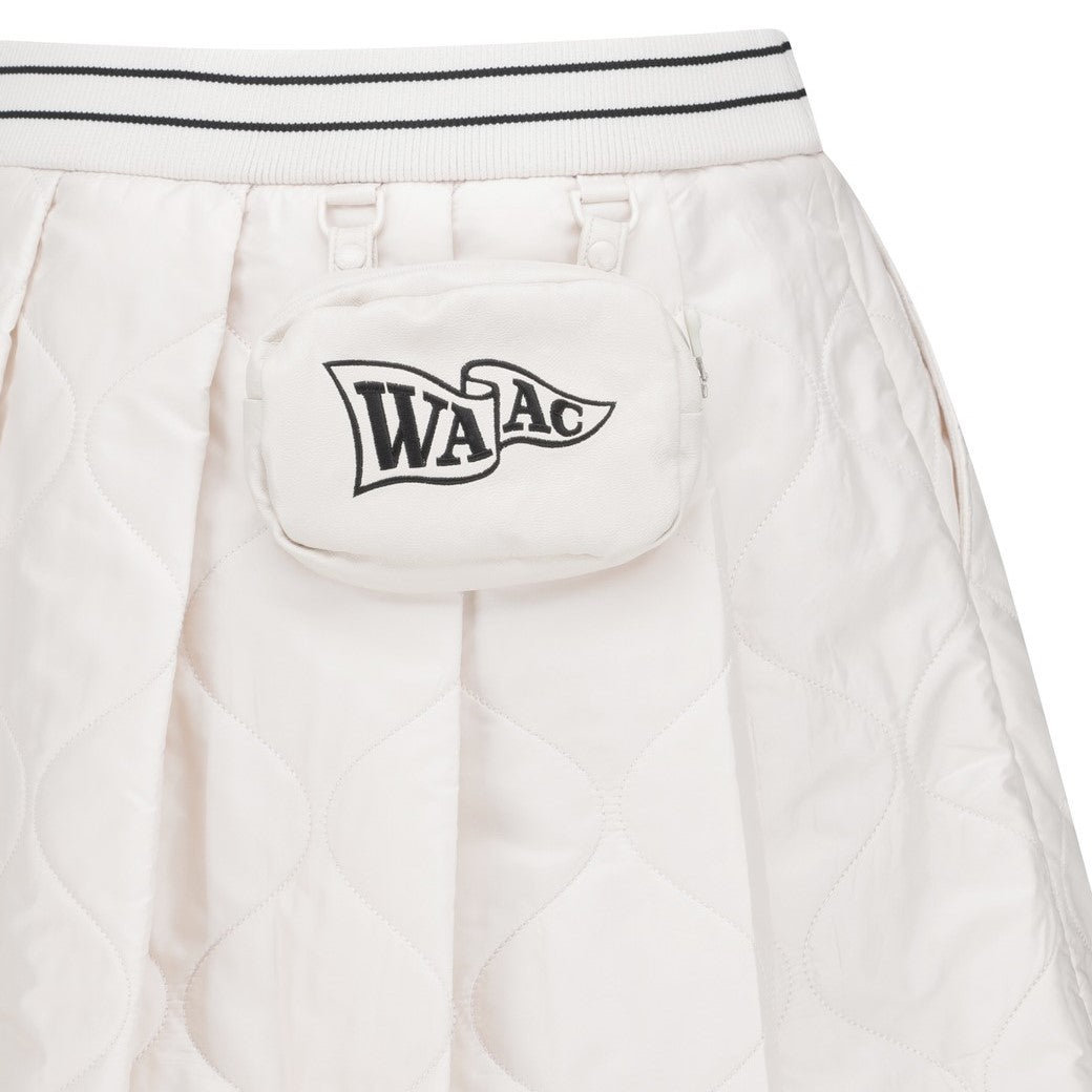 WOMEN ダイヤモンドキルティングキュロットスカート ホワイト