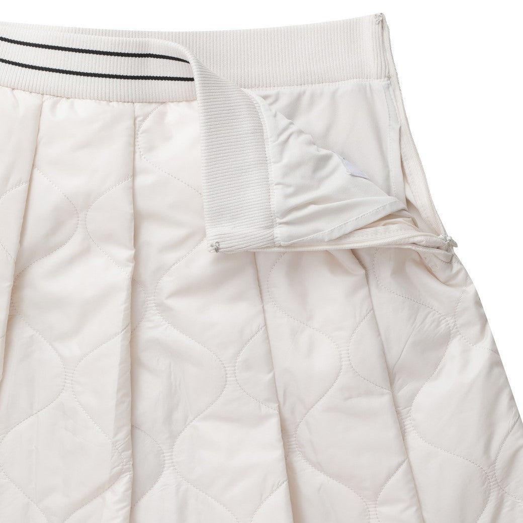 WOMEN ダイヤモンドキルティングキュロットスカート ホワイト