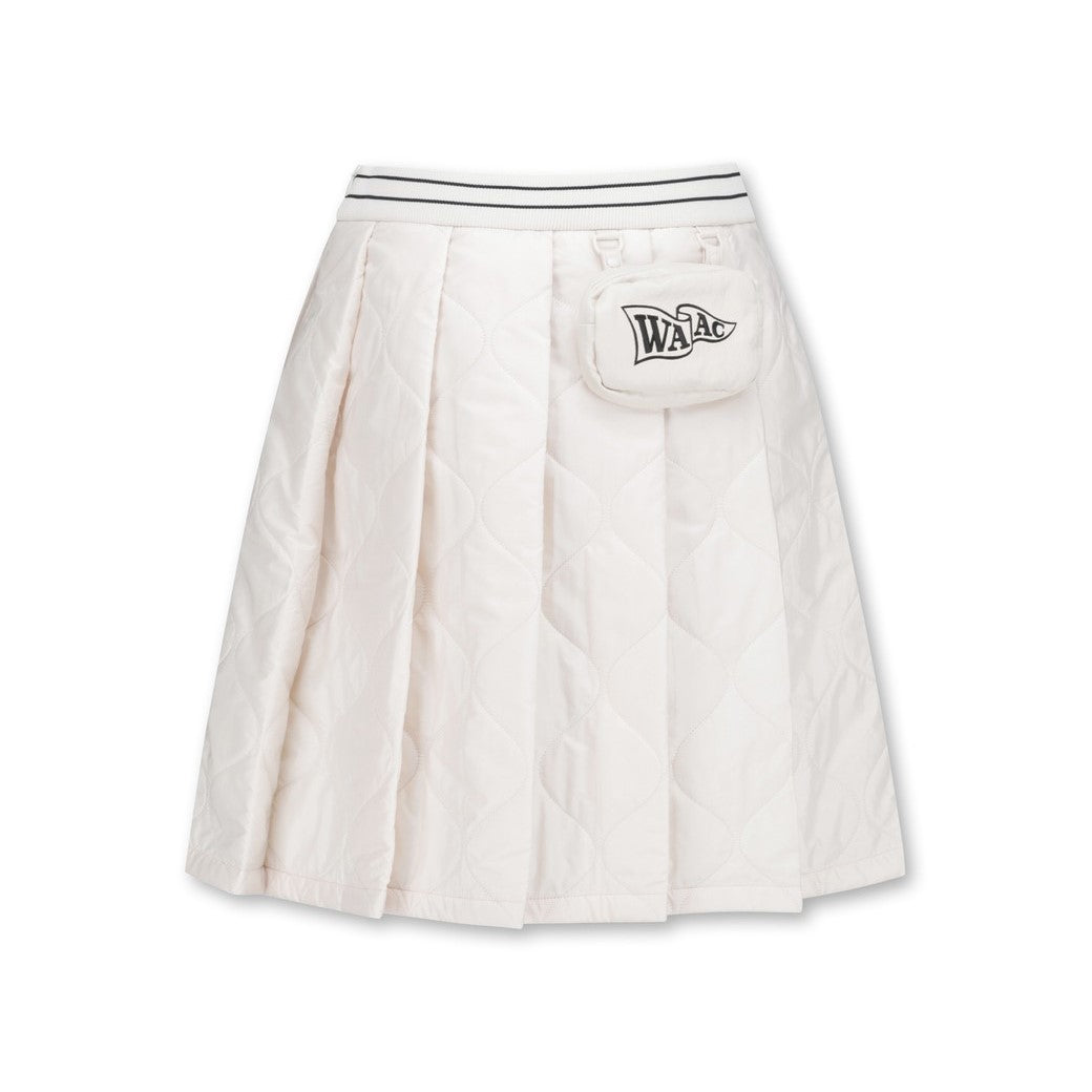 WOMEN ダイヤモンドキルティングキュロットスカート ホワイト