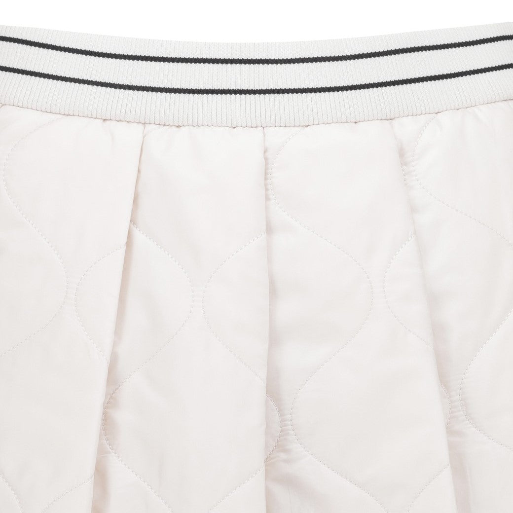 WOMEN ダイヤモンドキルティングキュロットスカート ホワイト