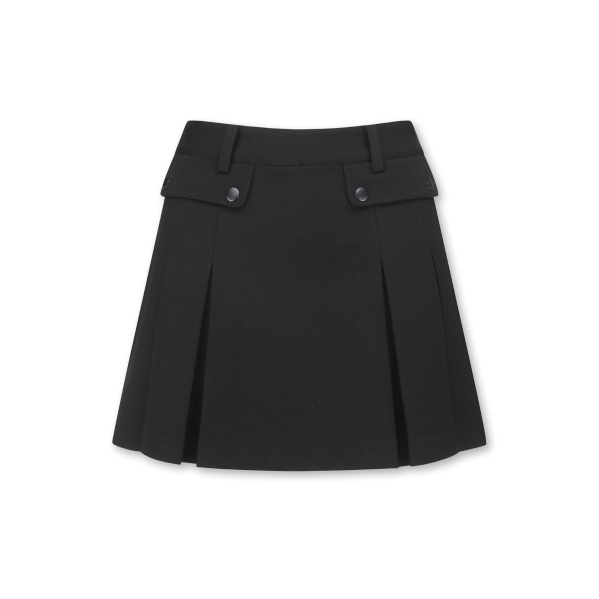 WOMENS ジャージプリーツスカート ブラック/072344360