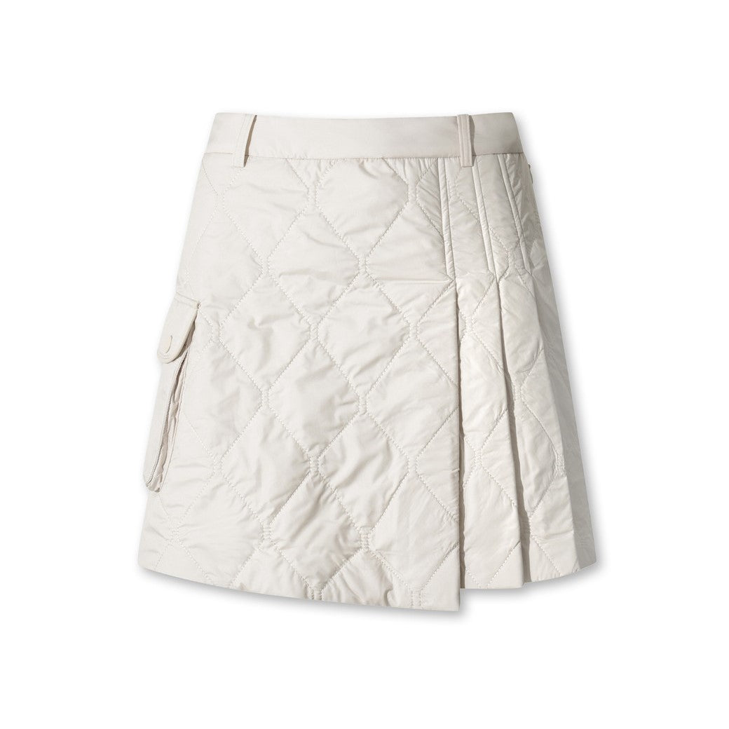 WOMEN キルティングラップスカート アイボリー