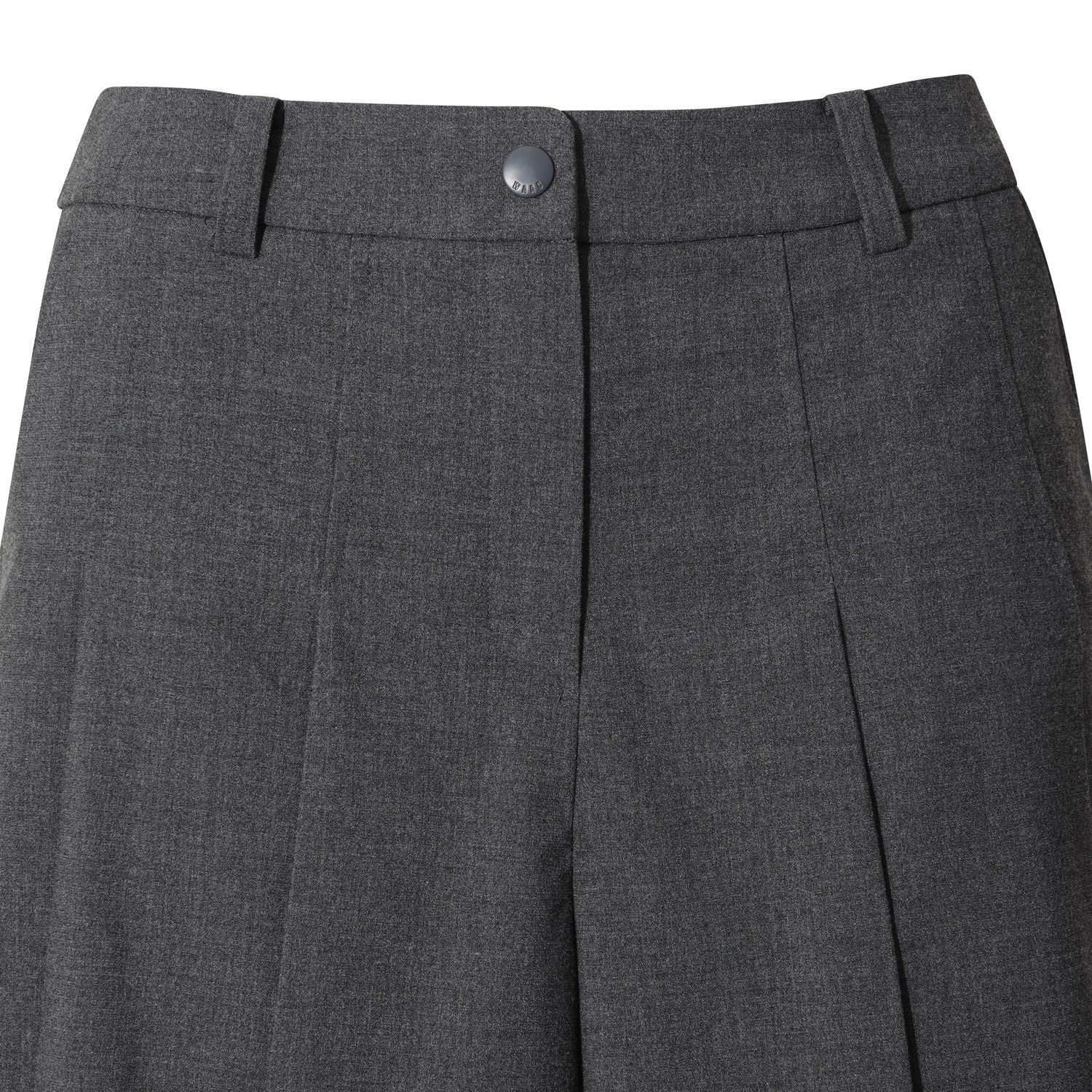 WOMEN プリーツバミューダパンツ グレー