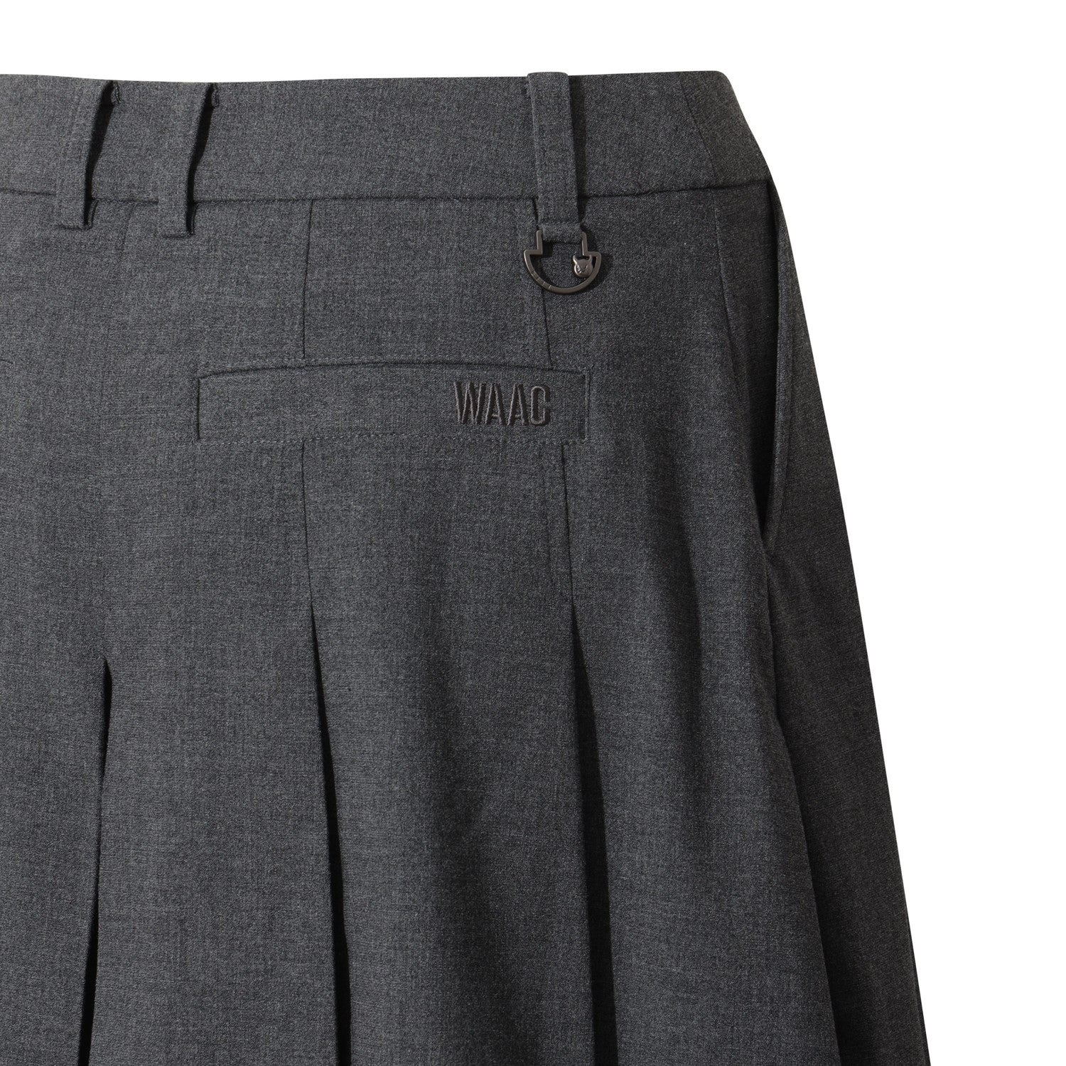 WOMEN プリーツバミューダパンツ グレー