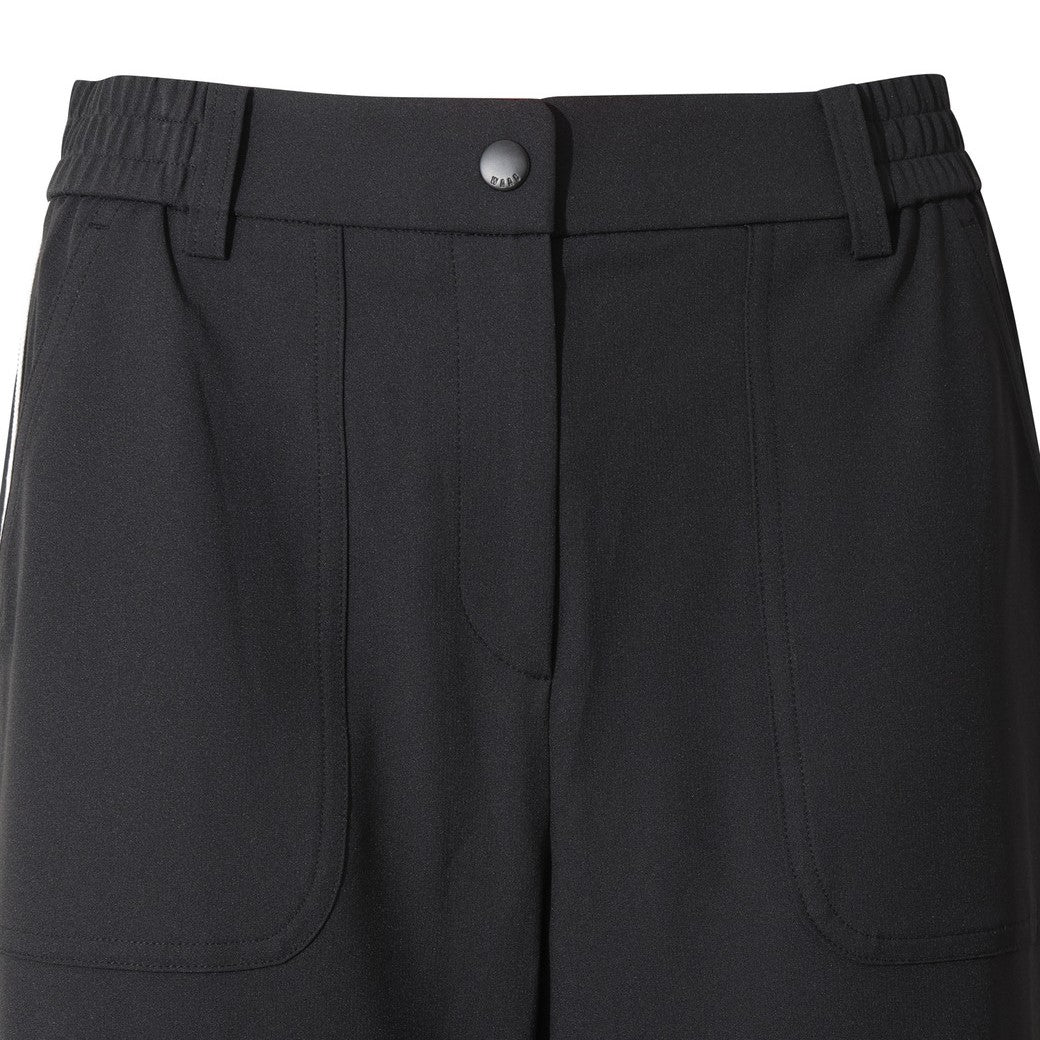 WOMEN ジャージーワイドロングパンツ ブラック