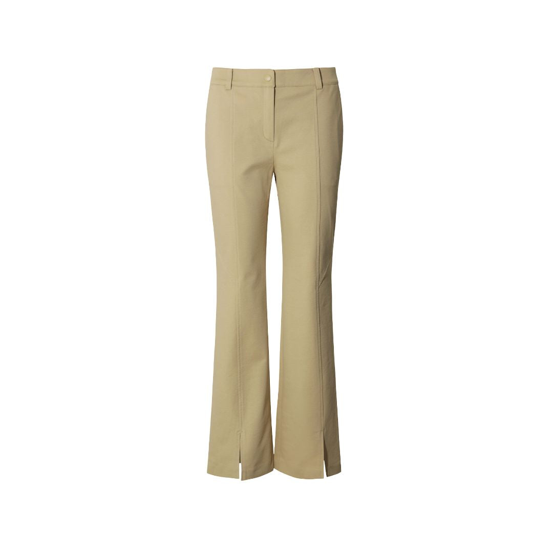WOMEN スリムカット ストレッチパンツ ベージュ