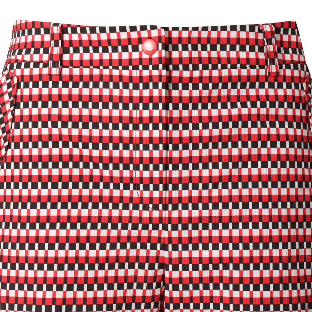 WOMEN グラフィックパターン ショートパンツ レッド