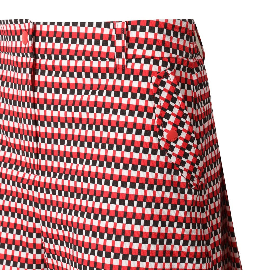 WOMEN グラフィックパターン ショートパンツ レッド