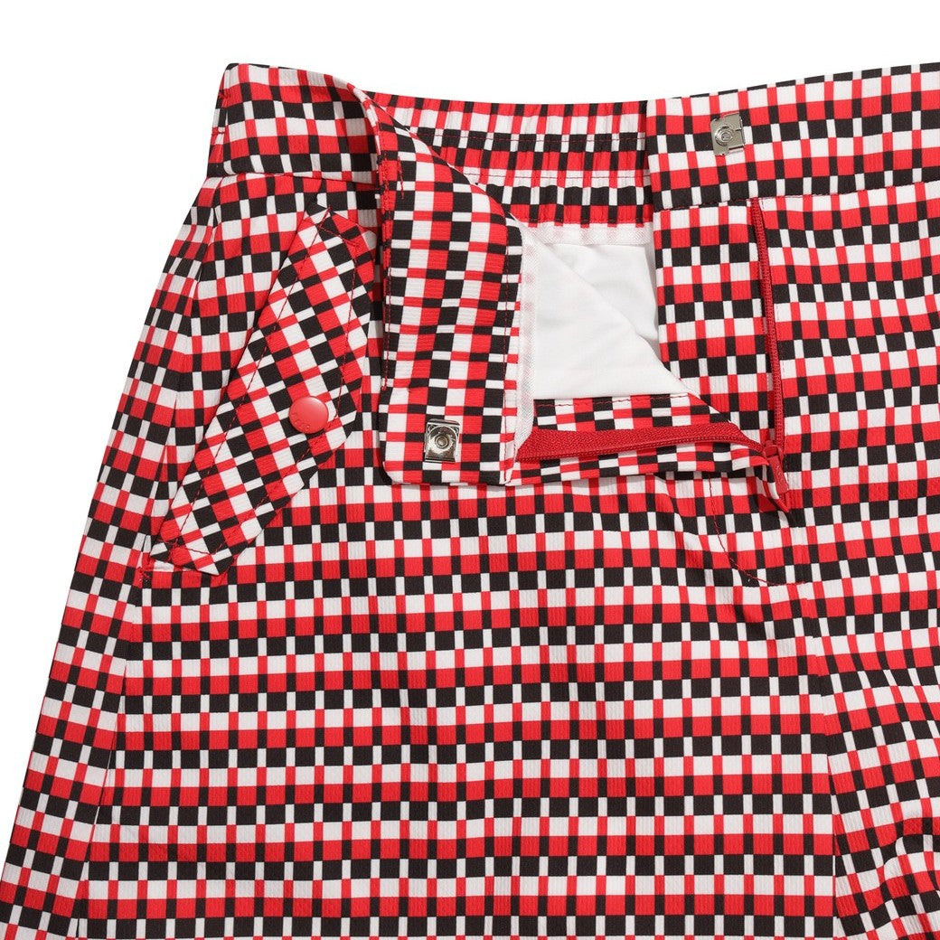 WOMEN グラフィックパターン ショートパンツ レッド